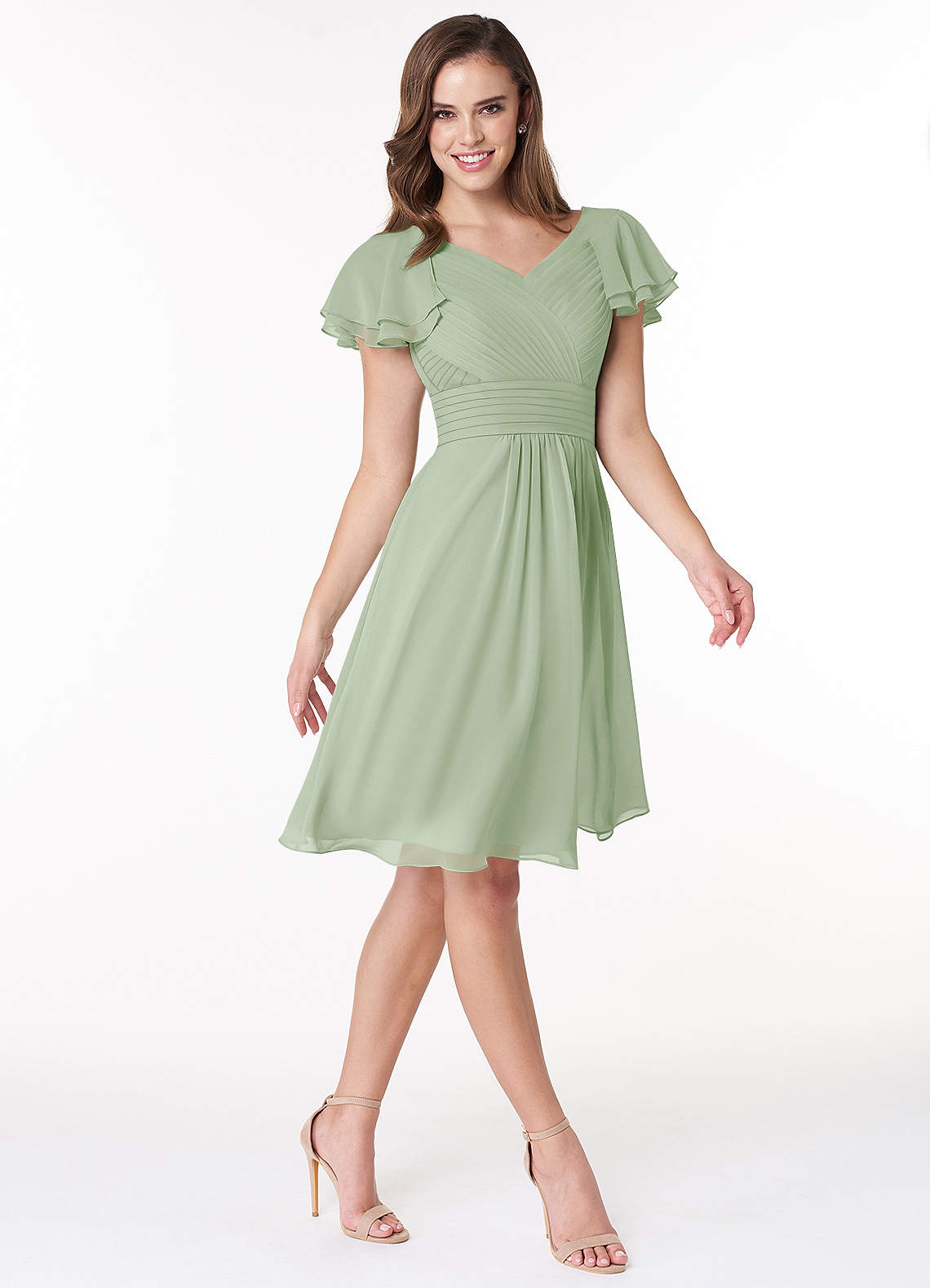 Sage Green Green Tea Length Cocktail Dress Azazie Hadley Ready To Ship Dusty Sage Modest Bridesmaid Sage Green Green Tea Length Cocktail Dress Azazie Hadley Ready To Ship Dusty Sage Modest Bridesmaid