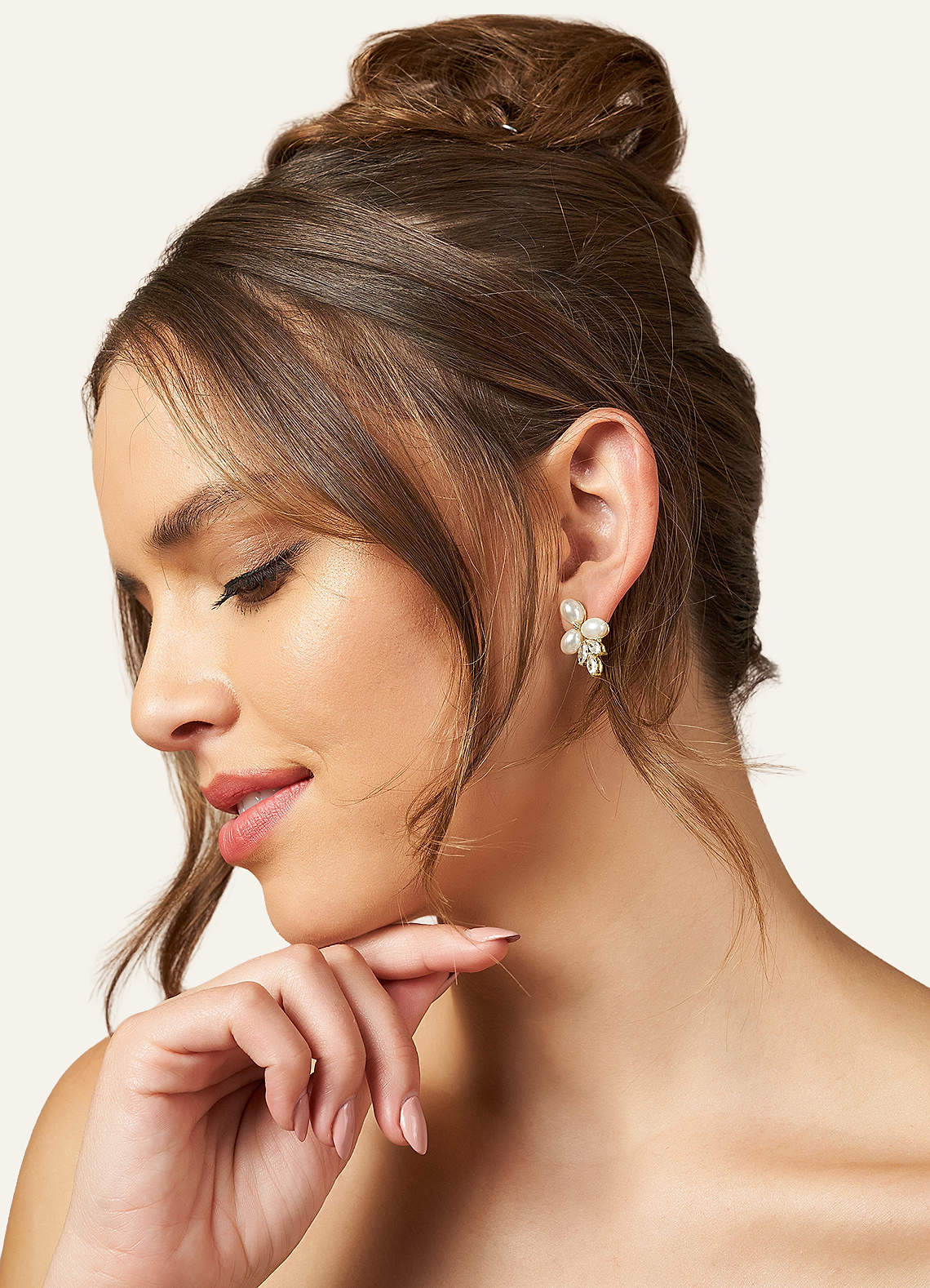 front Clover Drop Earrings