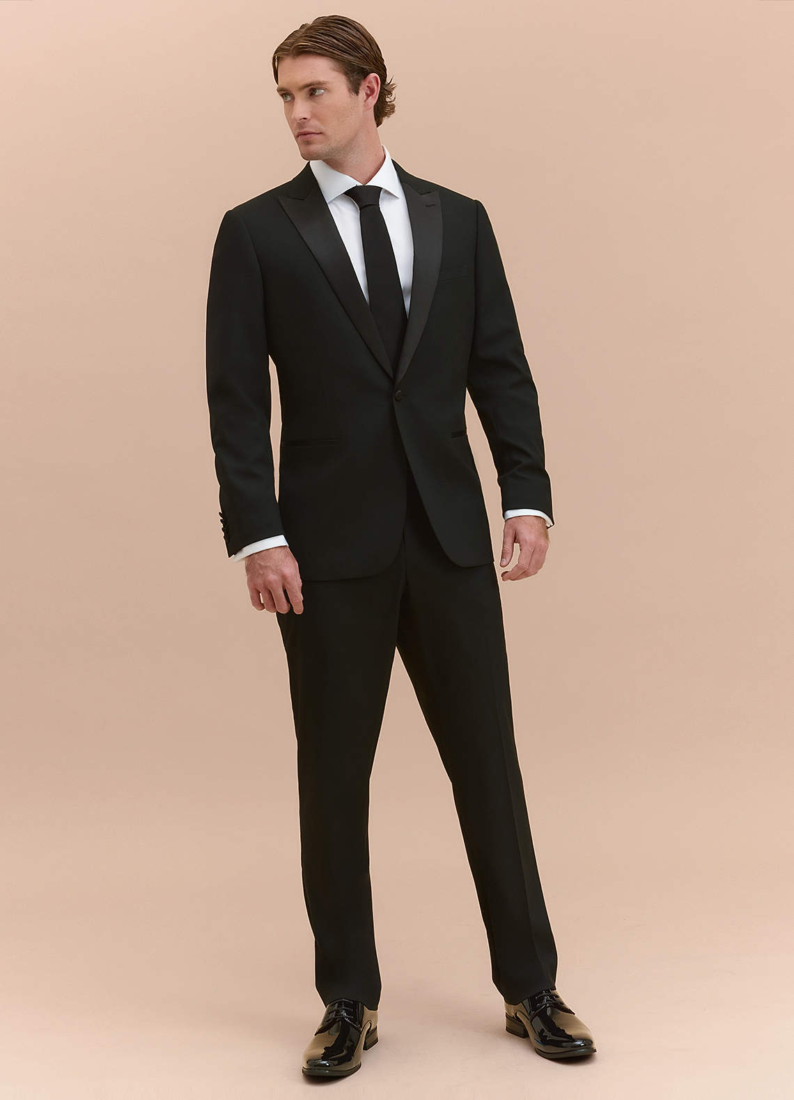front Hudson Black Peak Lapel Tuxedos