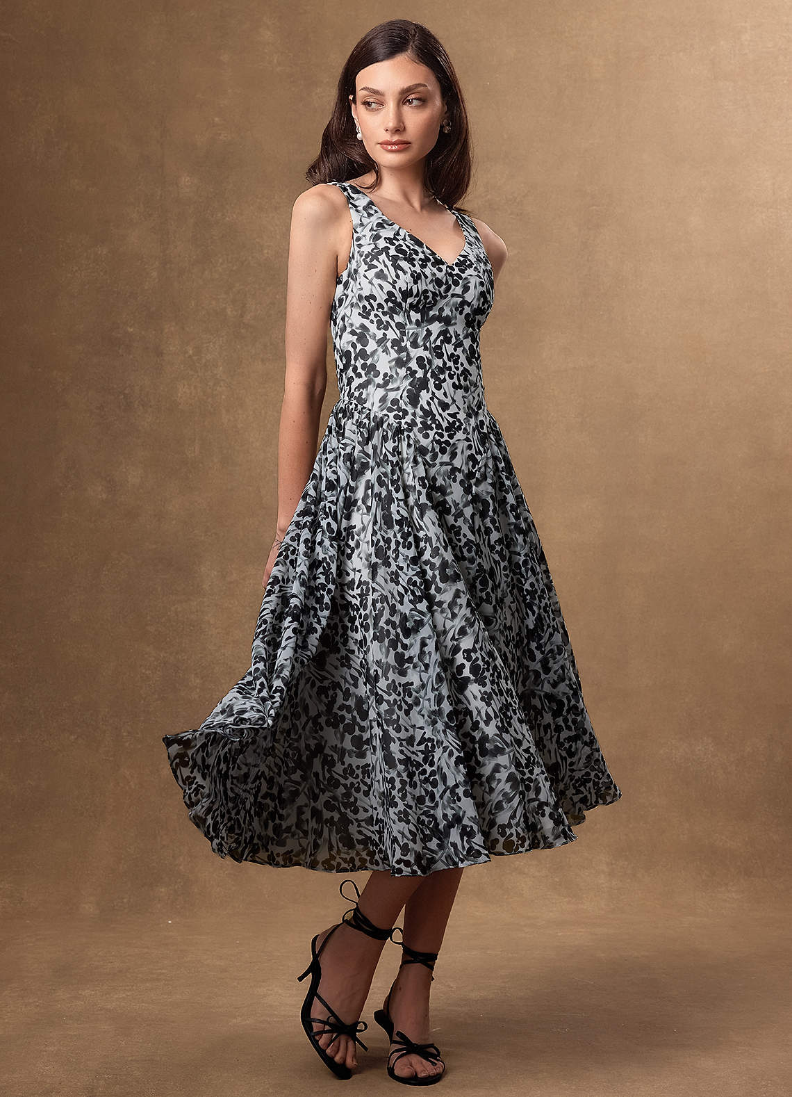 Kleid Beatrice Schwarz Weiß image1