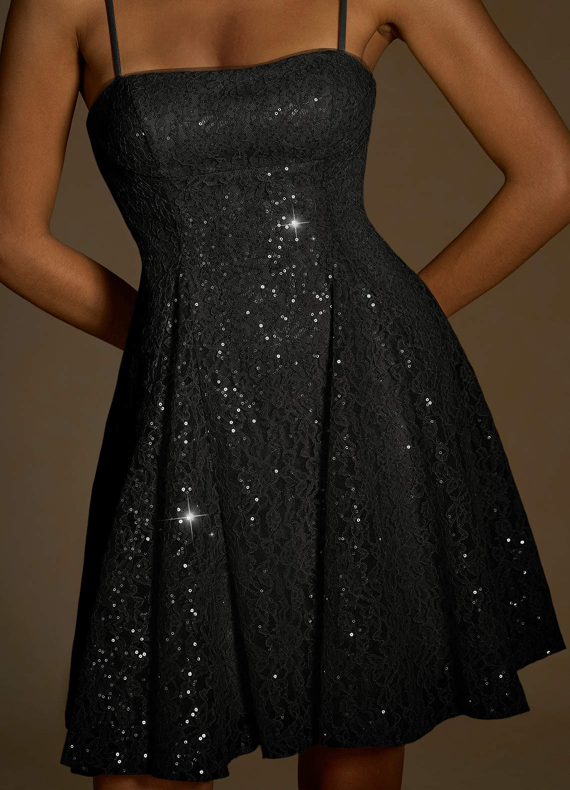 Xenia Black Sequin Mini Dress image5