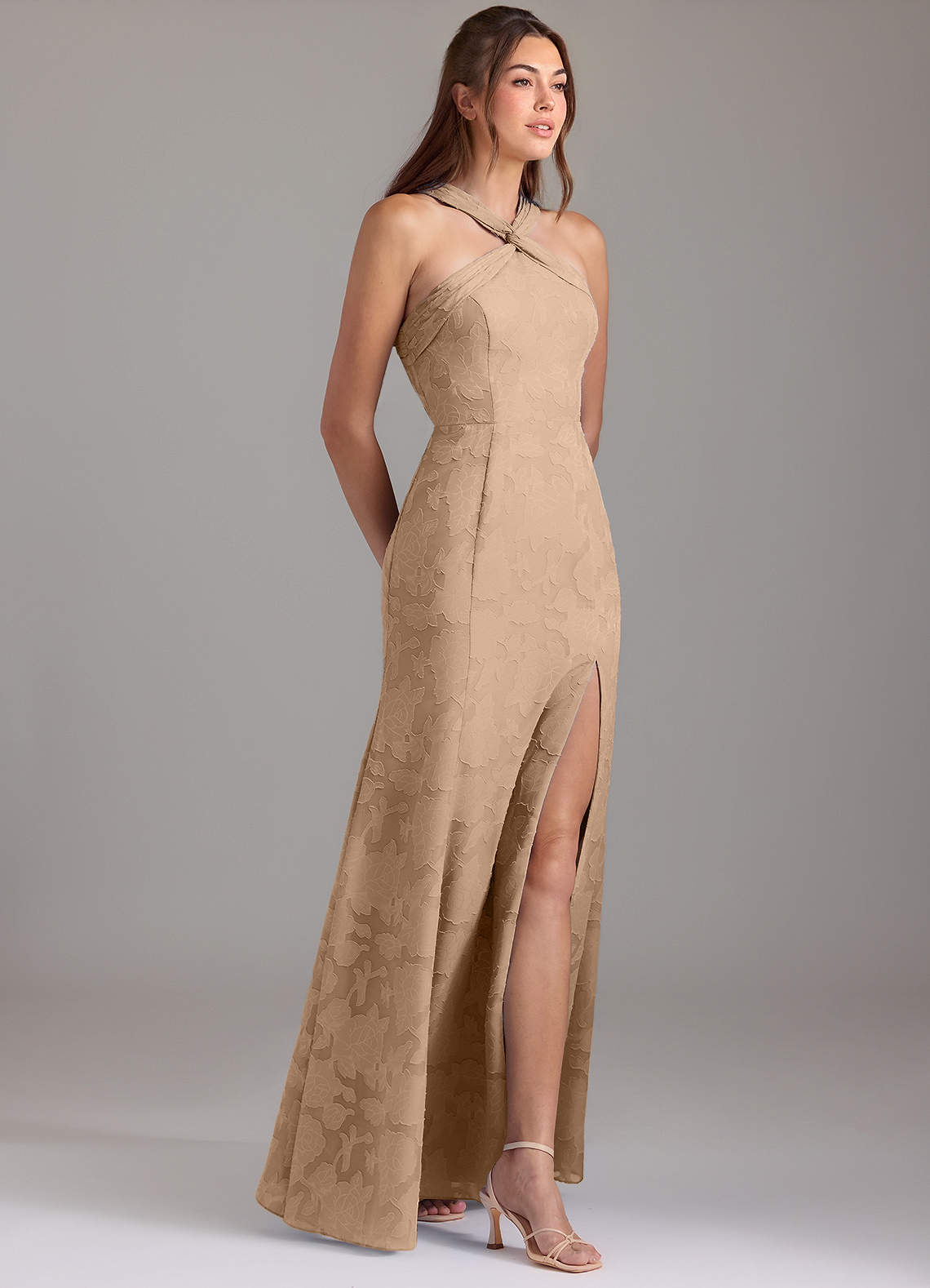 Azazie Rue Champagne Floral Burnout Bridesmaid Dresses | Azazie UK Azazie Rue Champagne Floral Burnout Bridesmaid Dresses | Azazie UK