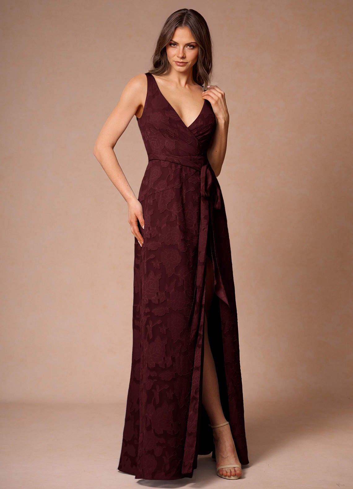bridesmaid dress wine Cannes Bridesmaid Dress - Wine