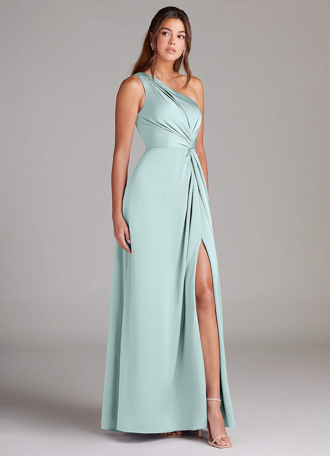 Azazie Brooke Sea Glass Stretch Satin Bridesmaid Dresses | Azazie Azazie Brooke Sea Glass Stretch Satin Bridesmaid Dresses | Azazie