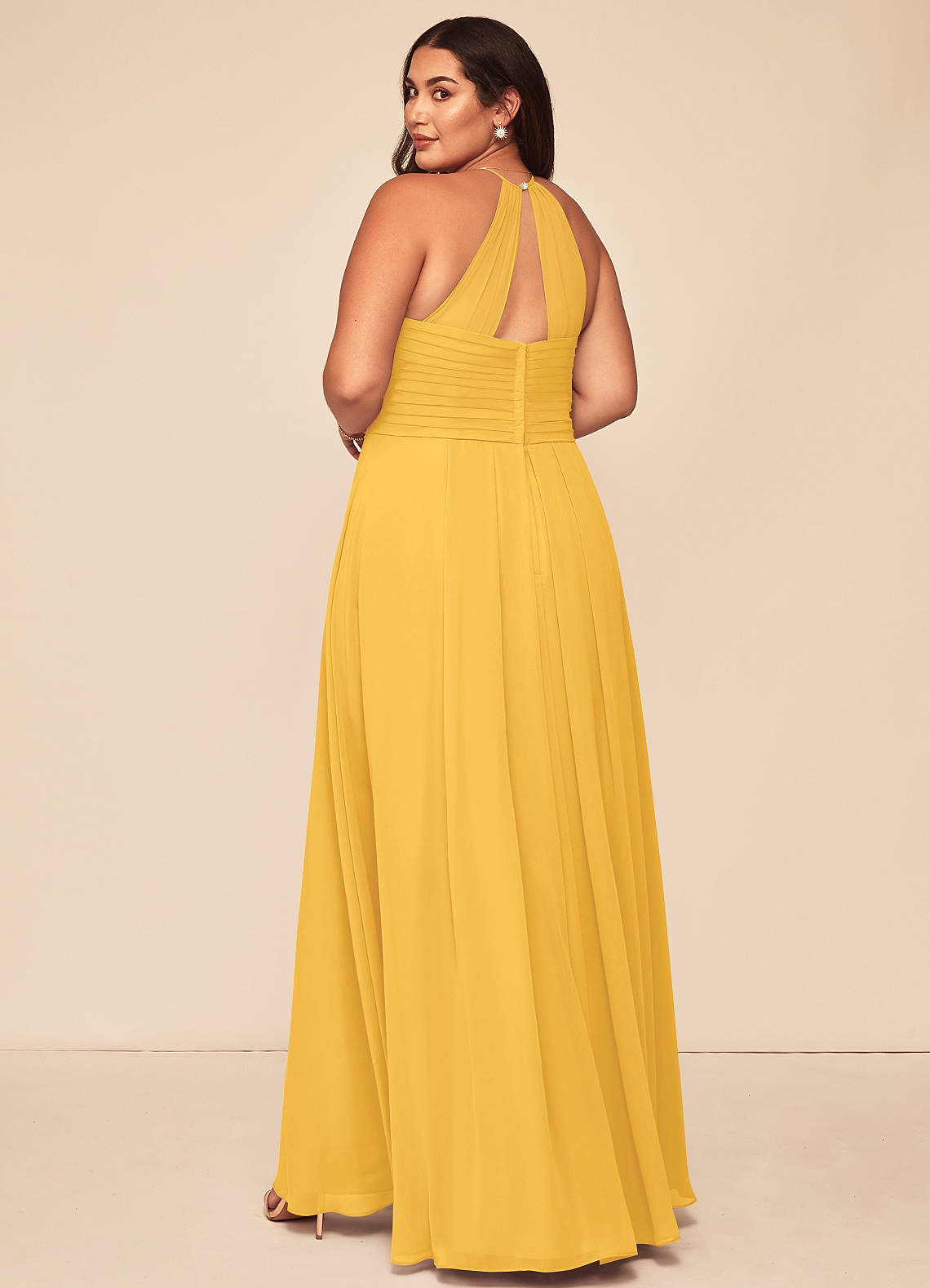 slim fit dress slacks Violaine Mustard Convertible Maxi Dress main image 0
