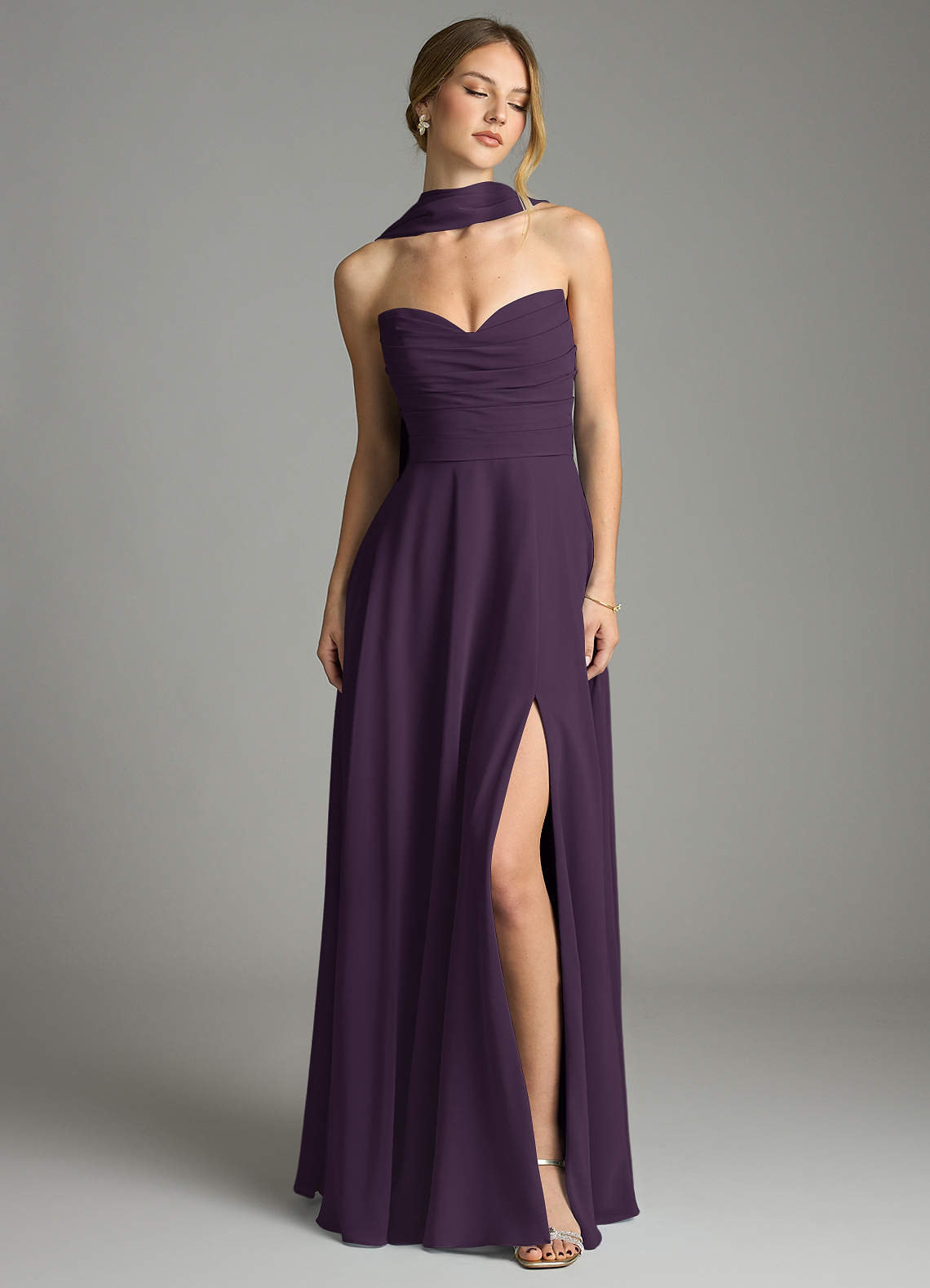 plum and lilac bridesmaid dresses Azazie Ayla Plum Chiffon Bridesmaid Dresses