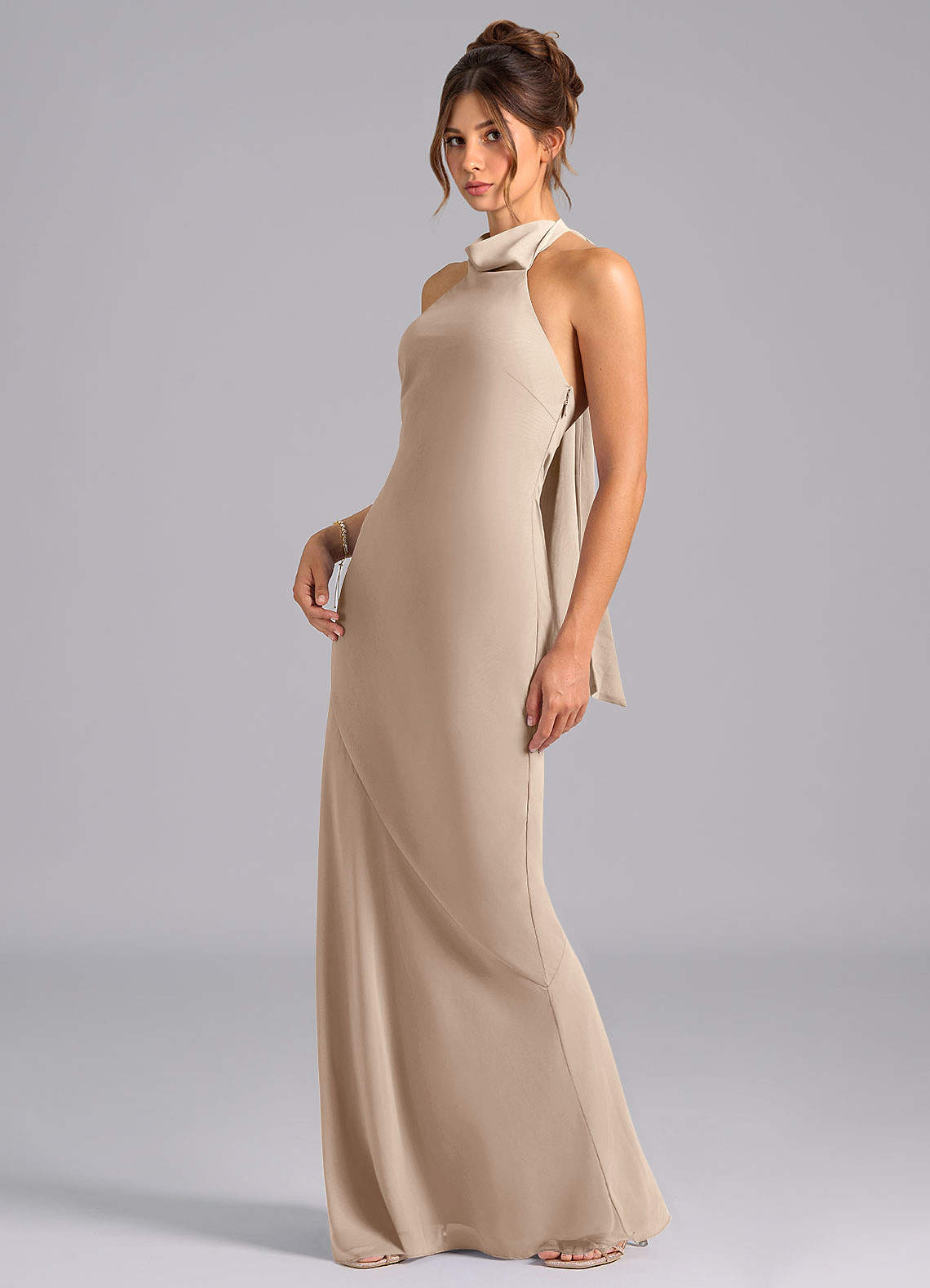 sachin and babi light blue dress Taupe Bridesmaid Dresses main image 0