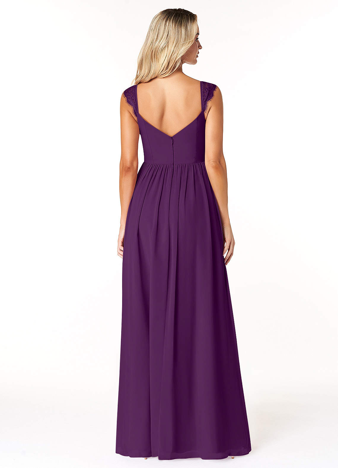 cleobella purple dress Azazie Cleobella Grape Chiffon Bridesmaid Dresses