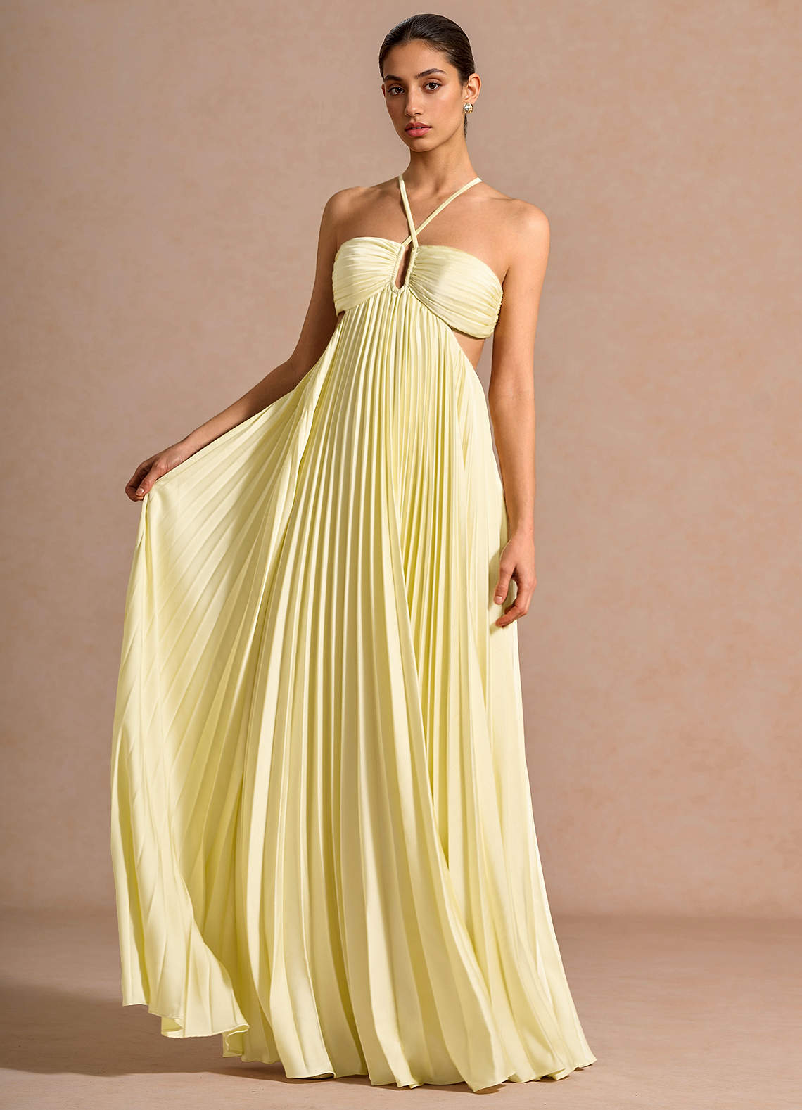 knee length dresses for ladies Cyrene Maxi Dress Lemon main image 0