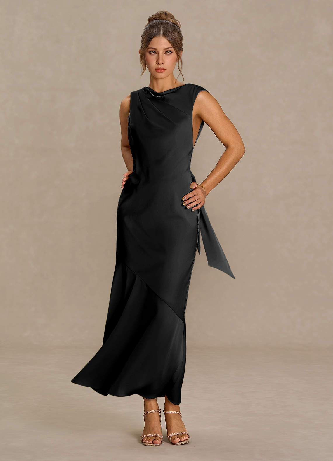 Maxi jurk Aeliana Zwart image1