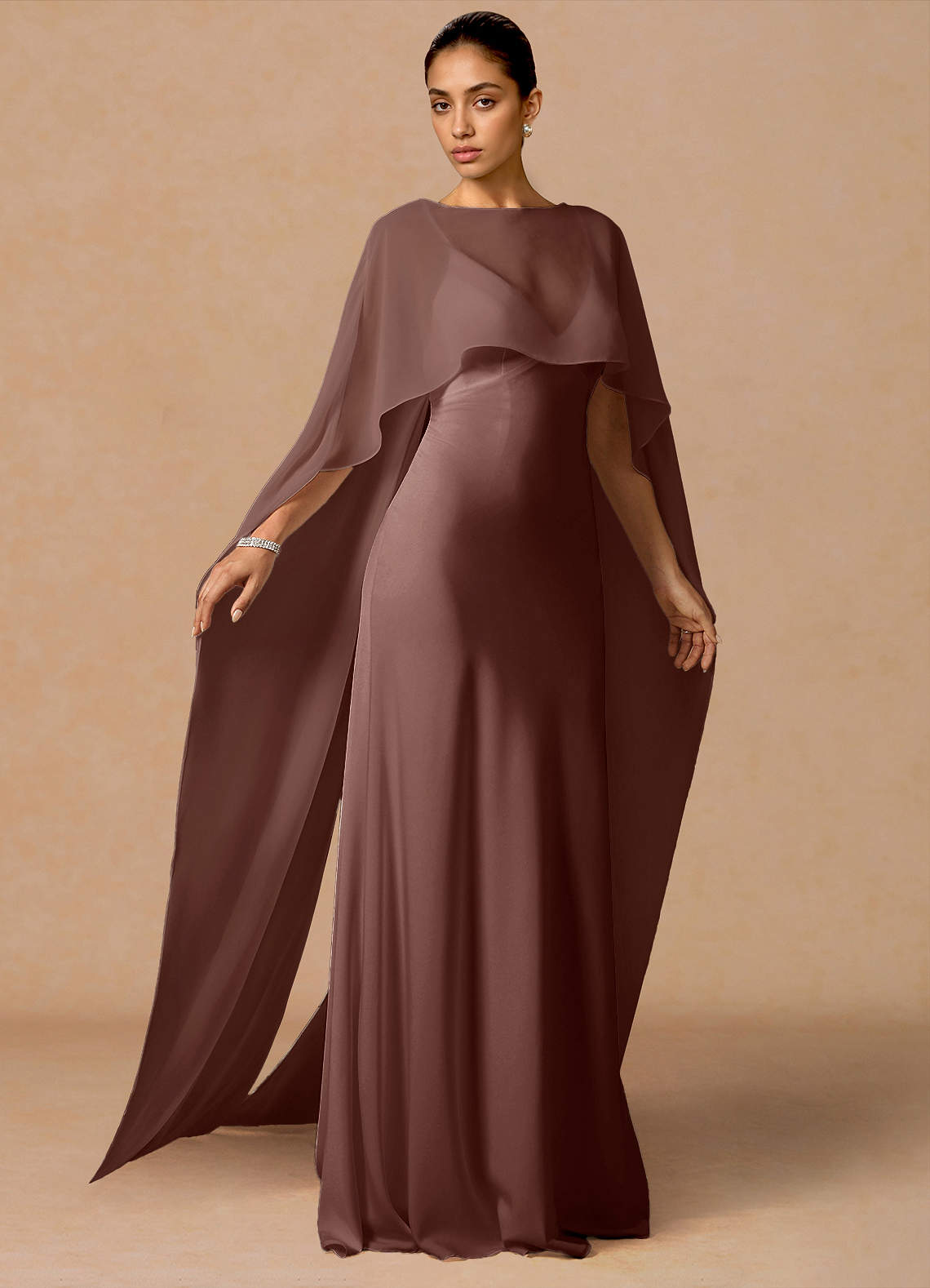 Primrose Mocha Coco Maxi Dress | Azazie