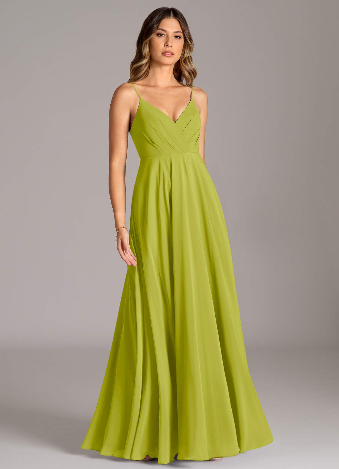 Azazie Amani Kleider zum Anprobieren zu Hause A-Linie Plissee Chiffon Kleid Schwarz image4