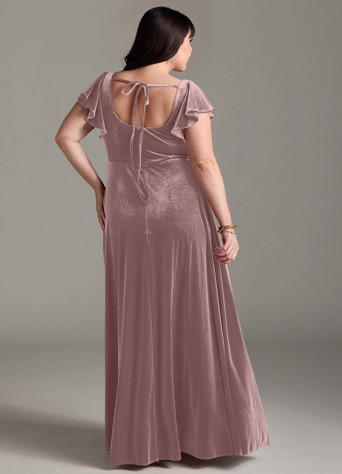 Azazie Bondi Rustic Rose Velvet Bridesmaid Dresses | Azazie
