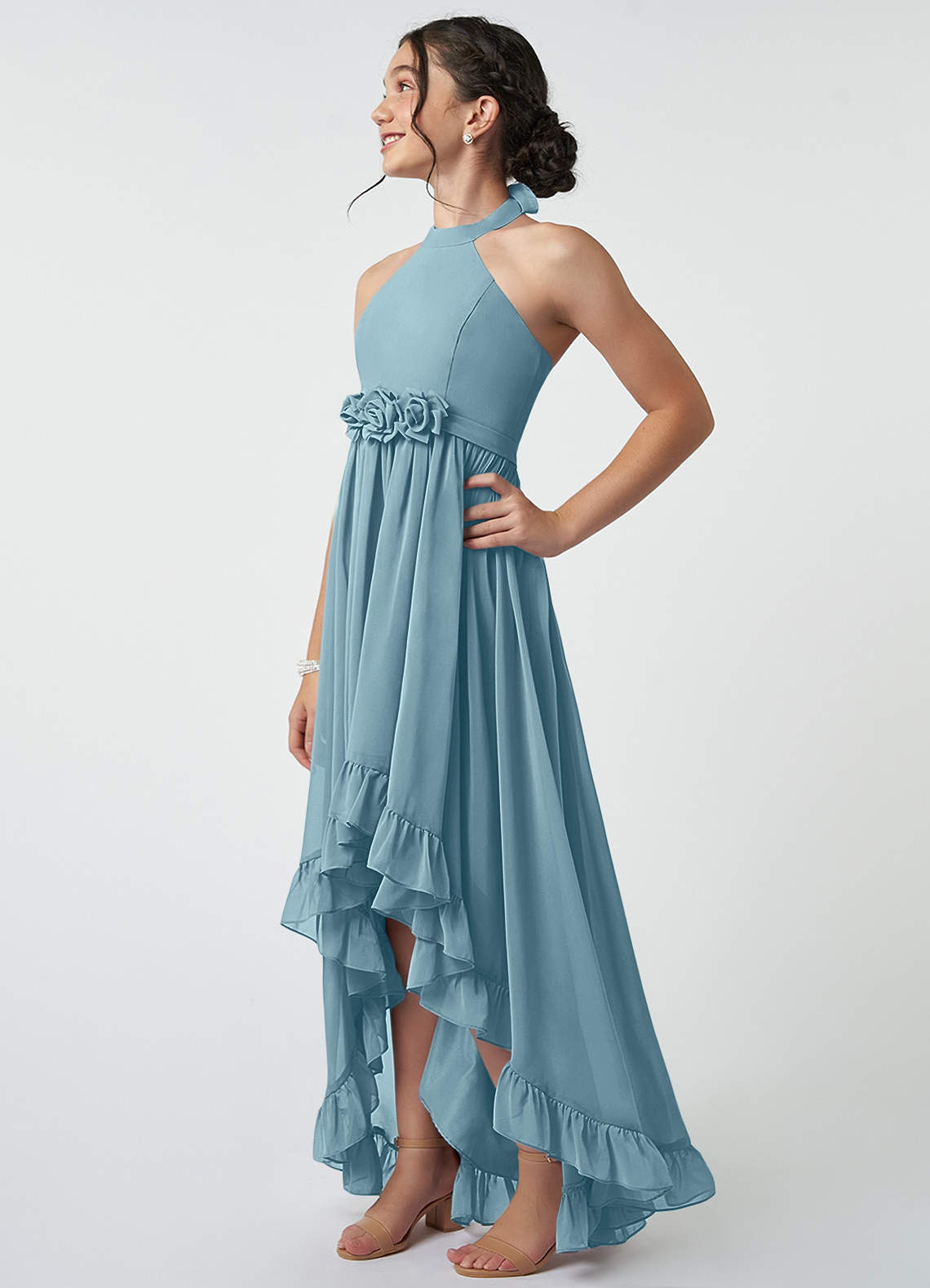hermione blue dress Azazie Junior Bridesmaid in Moody US 2-DAY Handcrafted Black Suede Monk Size:8/10 w/ 12