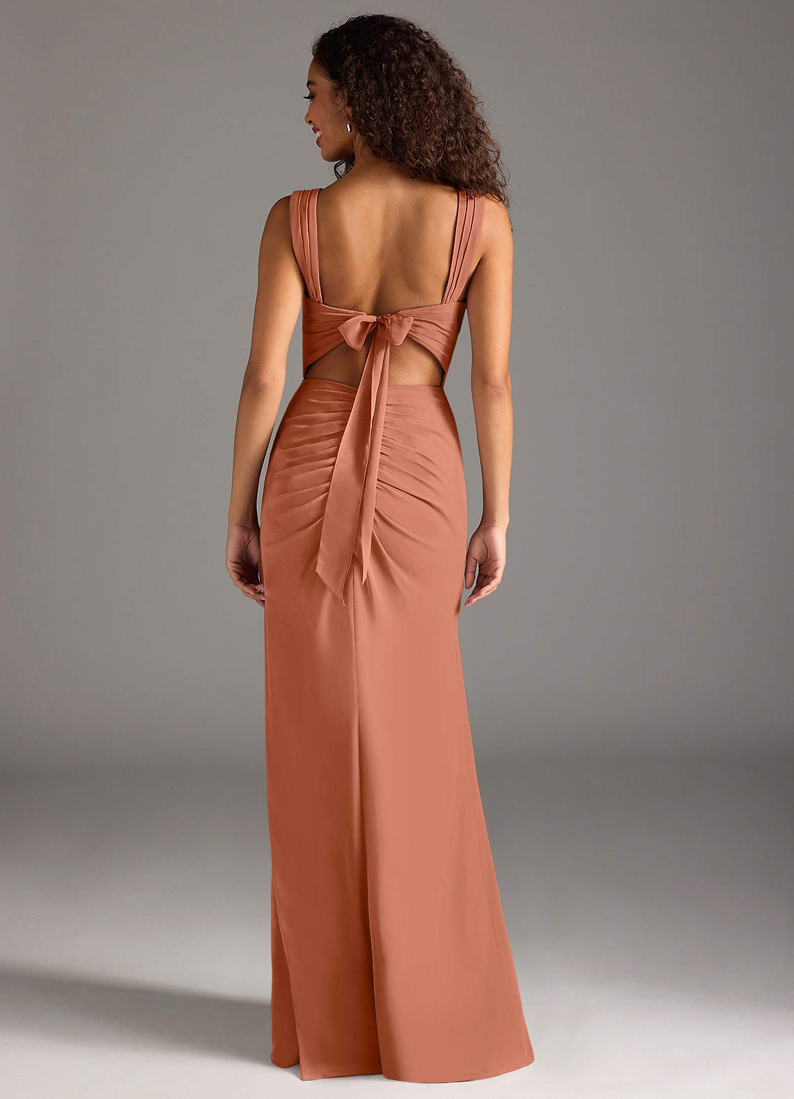 Azazie Jesaphine Bridesmaid Dresses MAI TAI Sheath Bow Chiffon Dress image1