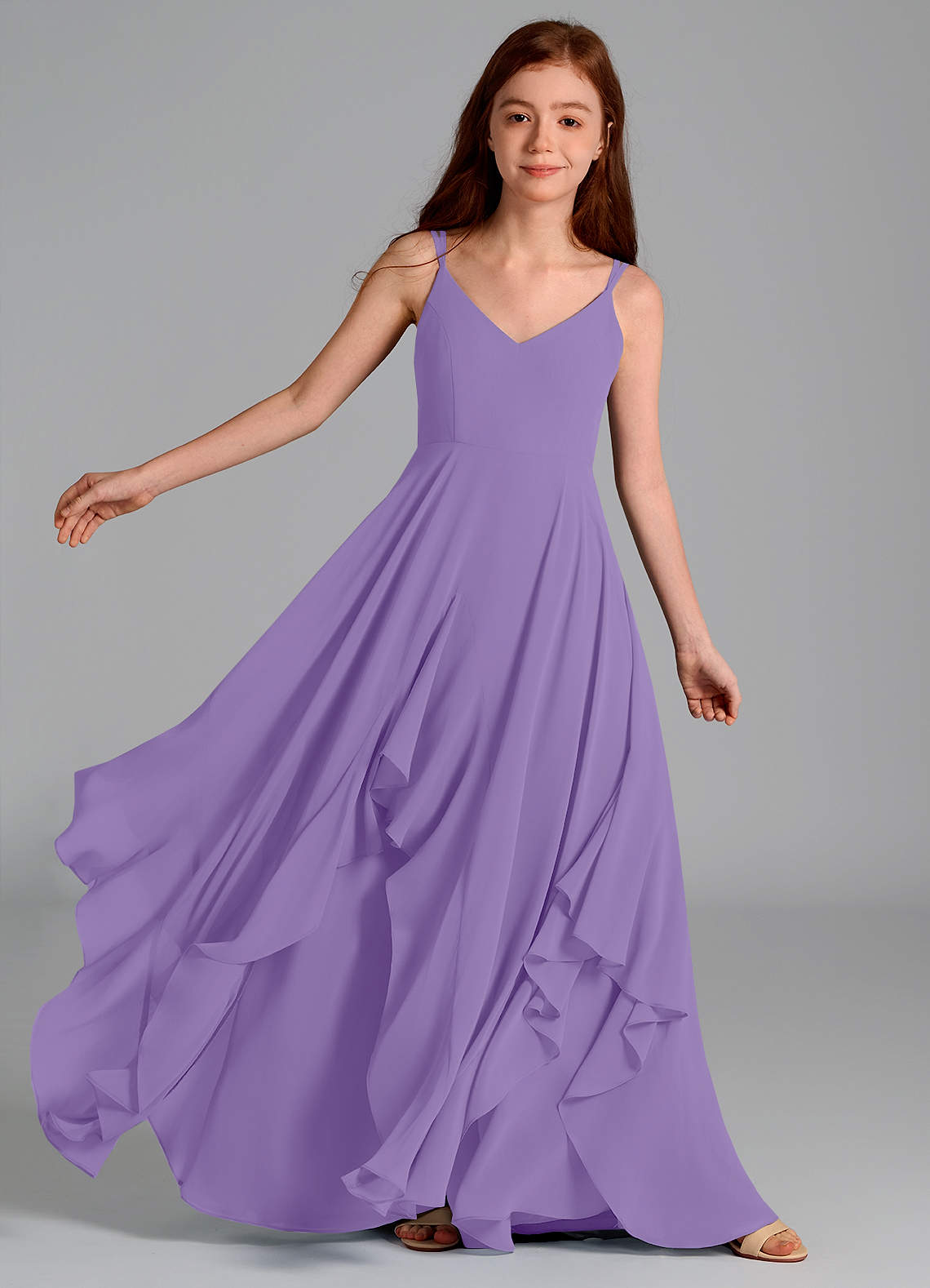 Azazie Karan Junior Tahiti A-Line Chiffon Dress image1