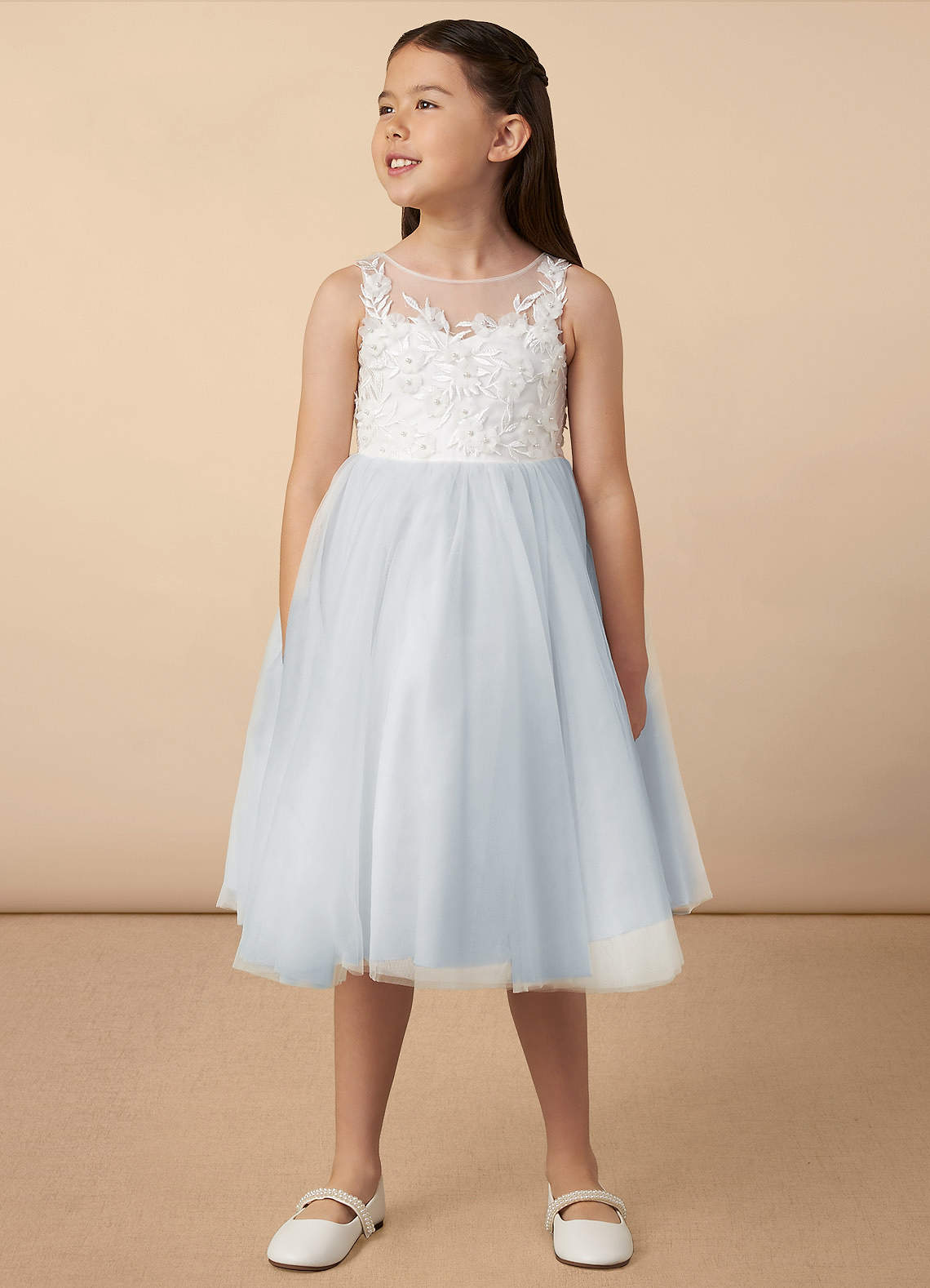 Ivory Tulle Lace A-line Cute Flower Girl Dresses Ivory Tulle Lace A-line Cute Flower Girl Dresses
