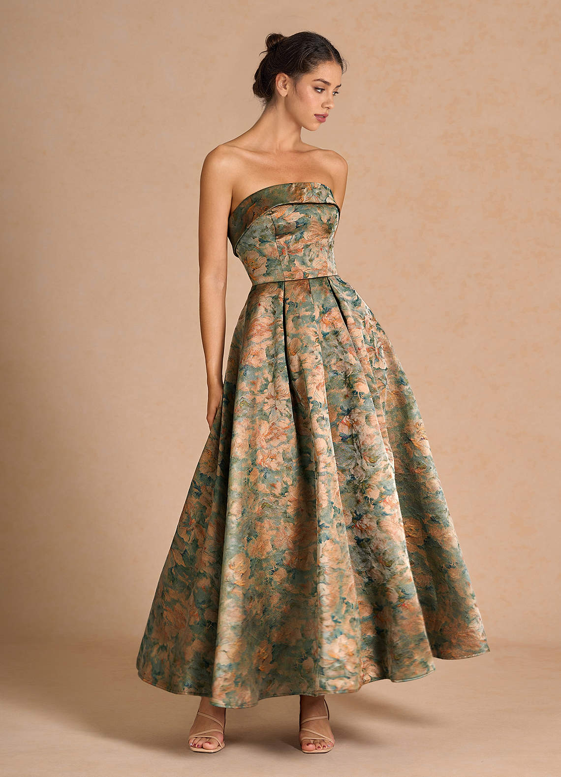 Céleste Vintage Teal Maxi Dress image1