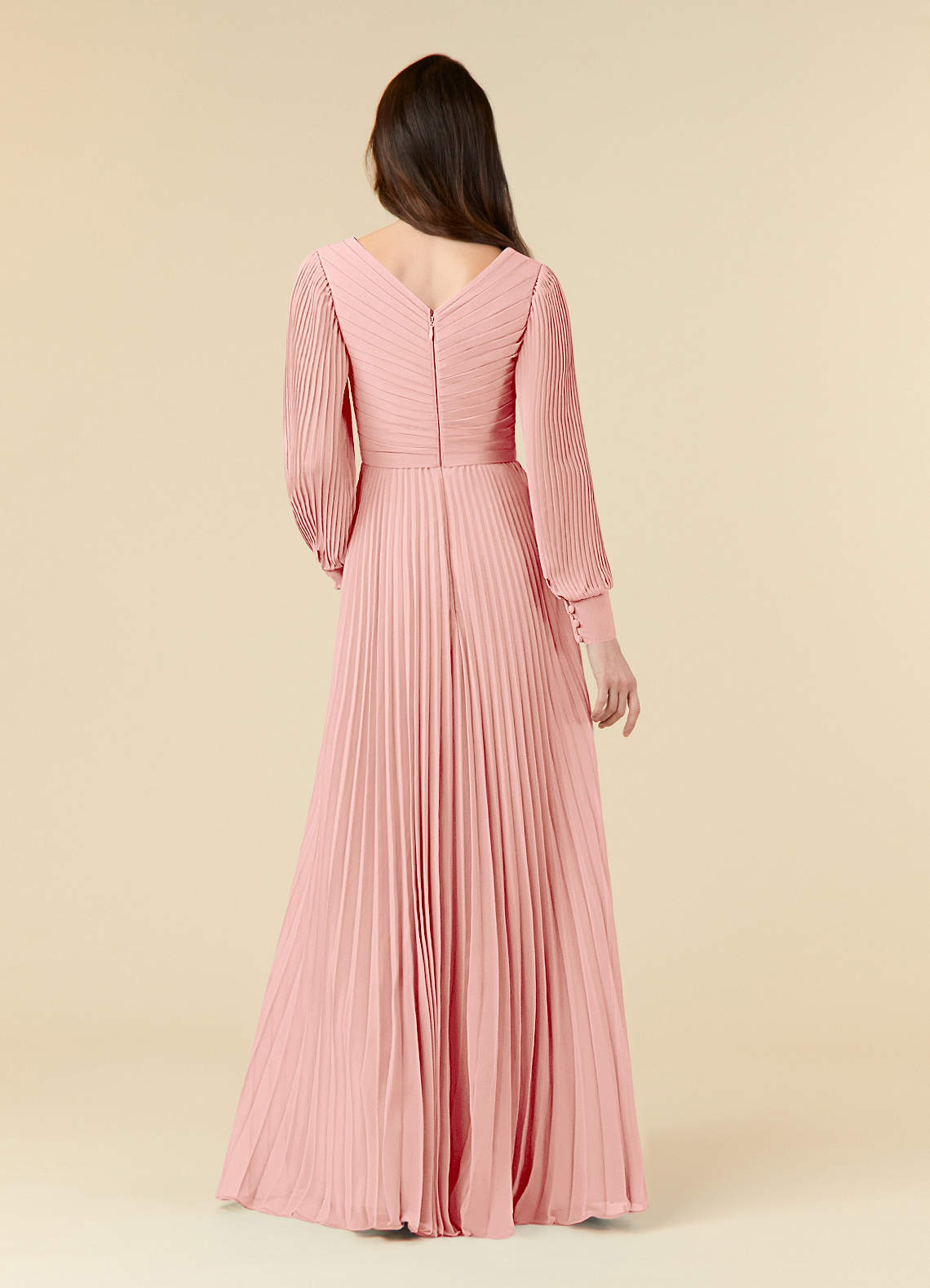 A-line Floor-Length Chiffon Pleated Dress Azalea Plus Size main image 1
