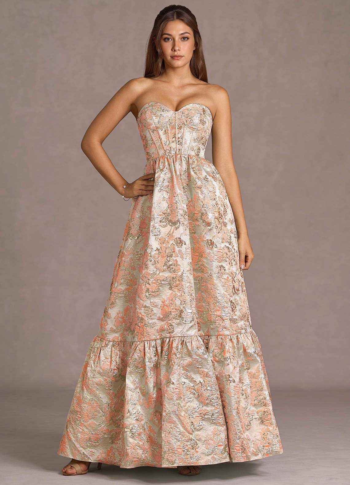 Vestido Rosado Largo Ylina image1