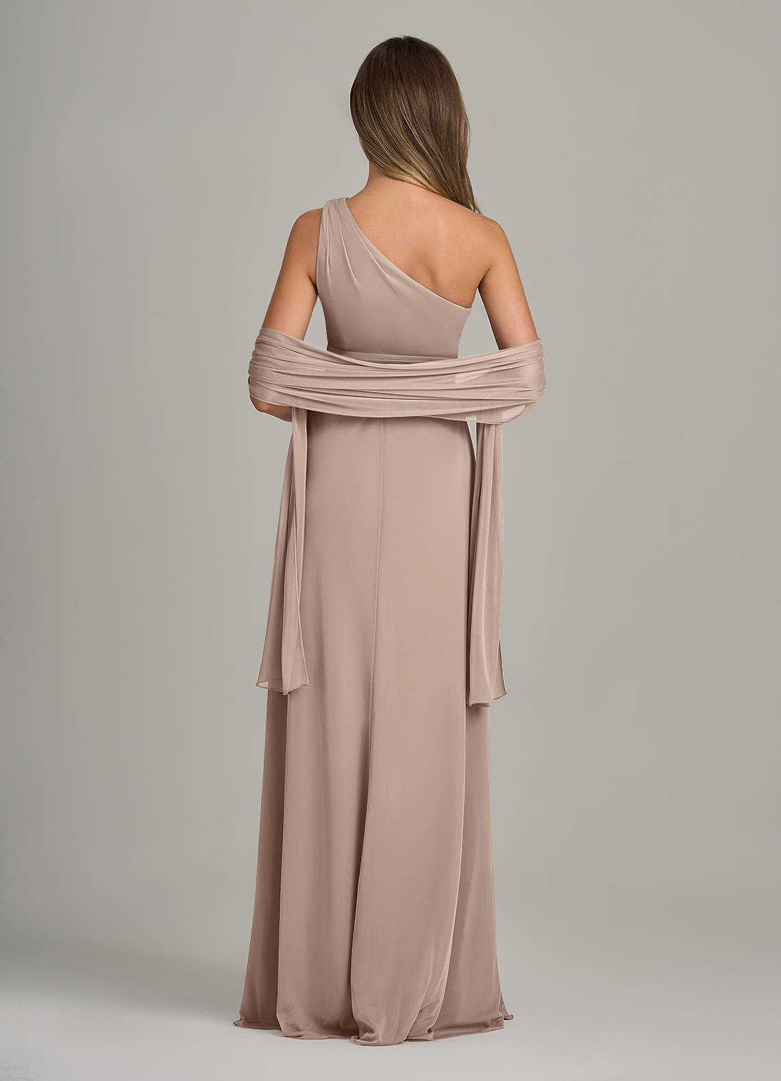 front Azazie Matching Color Ireland Mesh Shawl