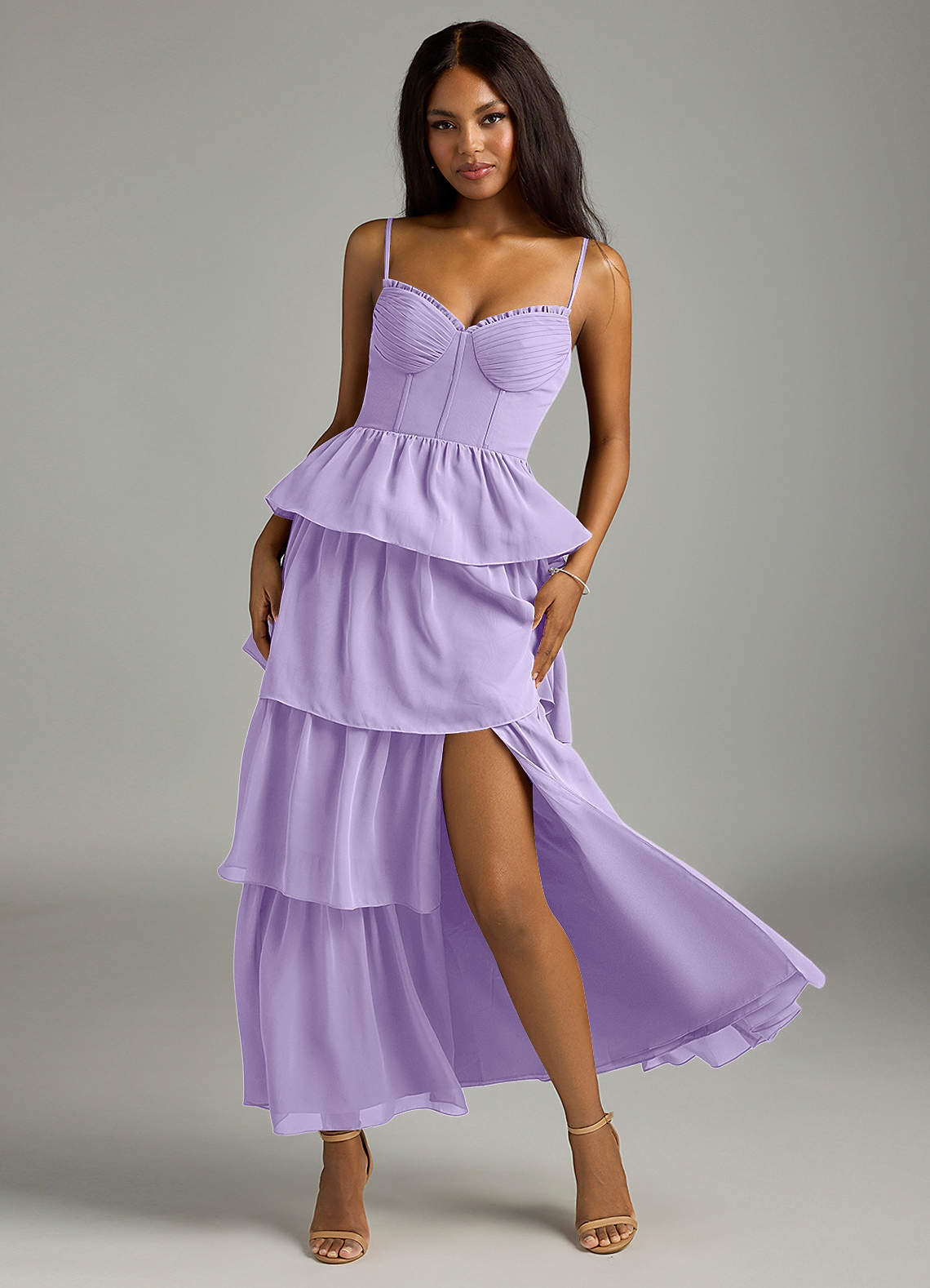 Azazie Kaiden Lilac Chiffon Bridesmaid Dresses | Azazie