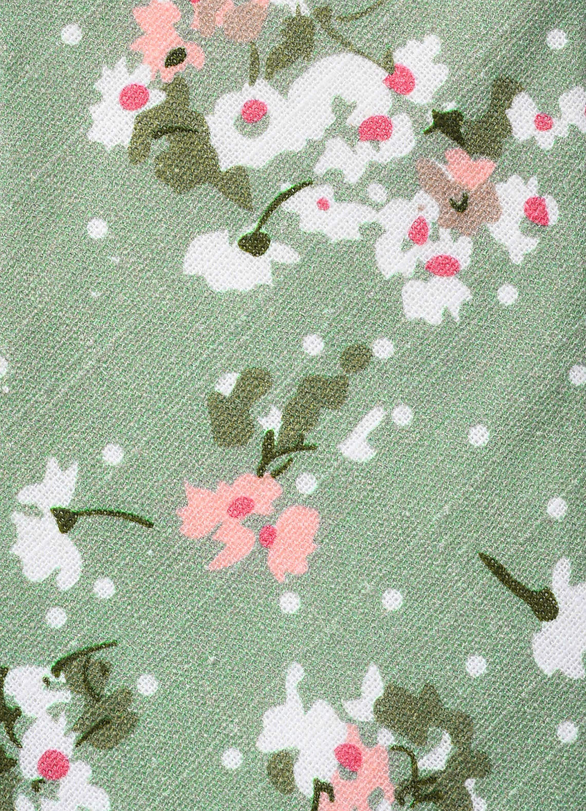 front Heren katoenen stropdas met bloemenprint