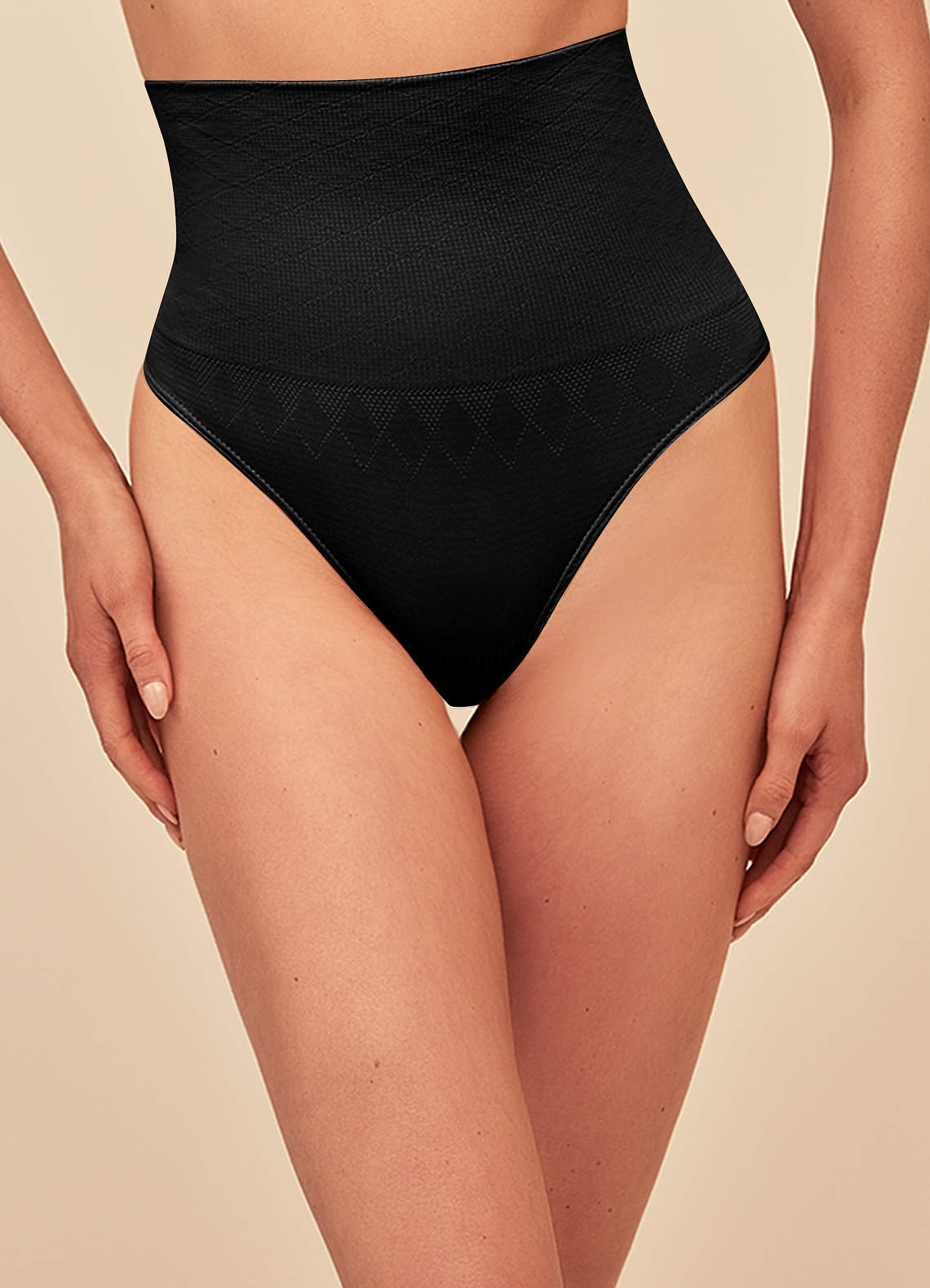 front Seamless Mid-Waist Shaping Thong