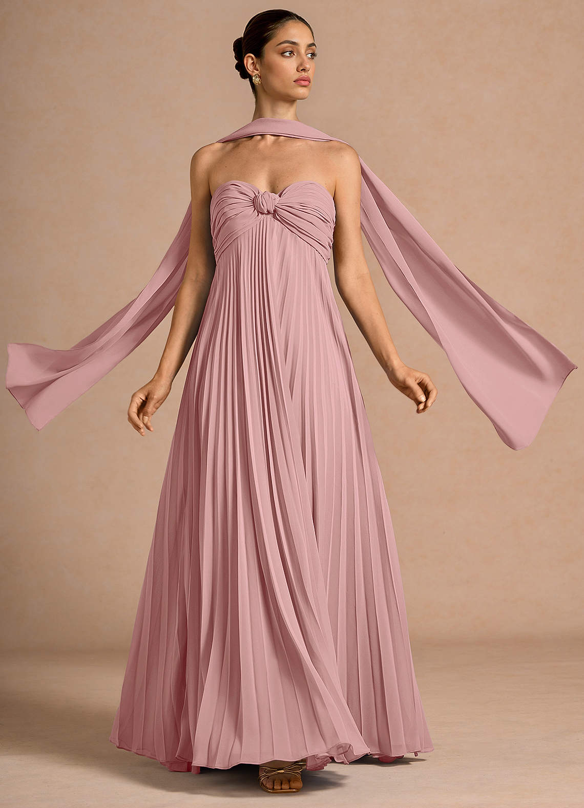 maxi light pink formal dress Rosalind Keyword-Floral Dress