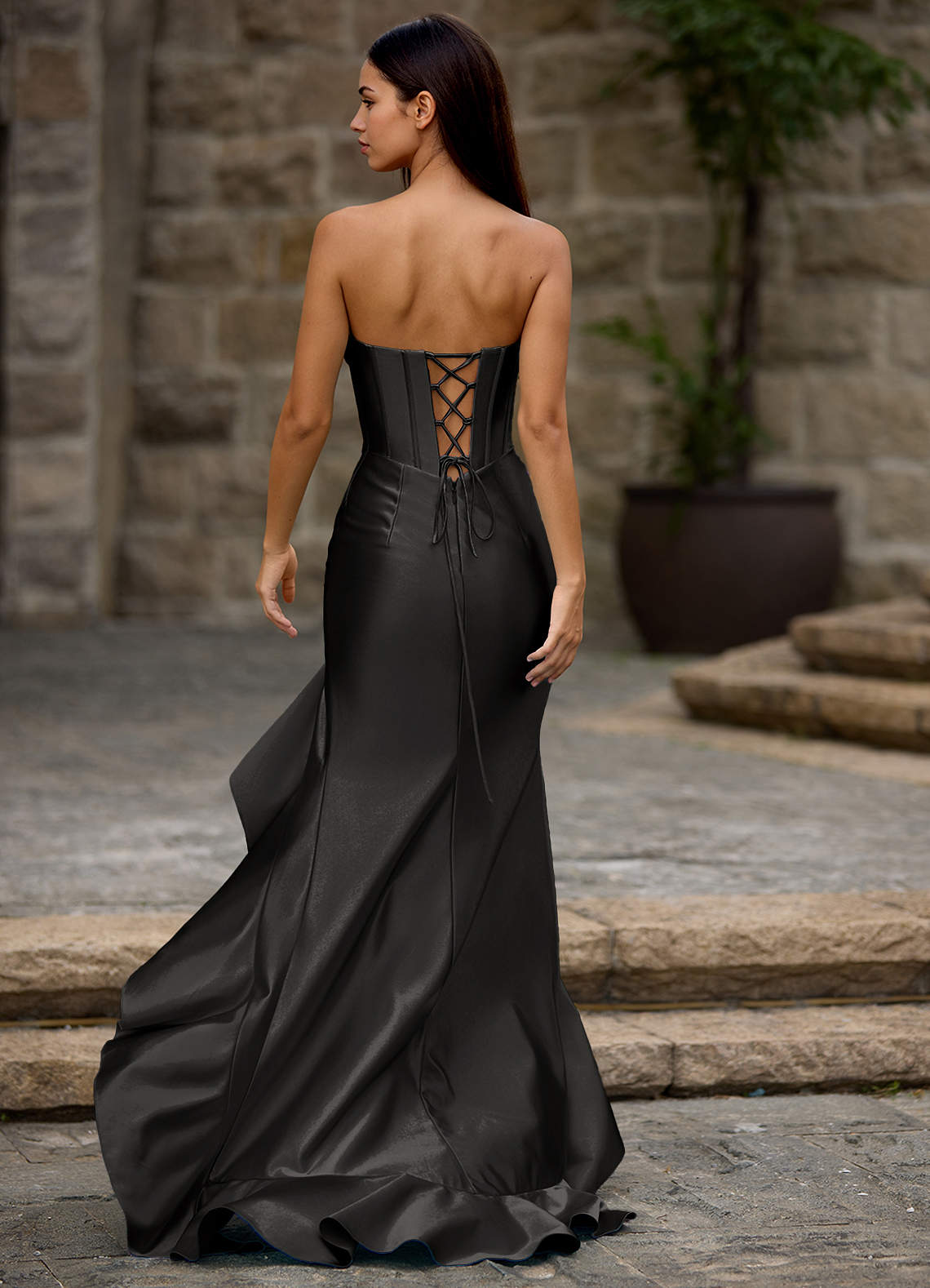 Siren Nero Abito da ballo a sirena image1