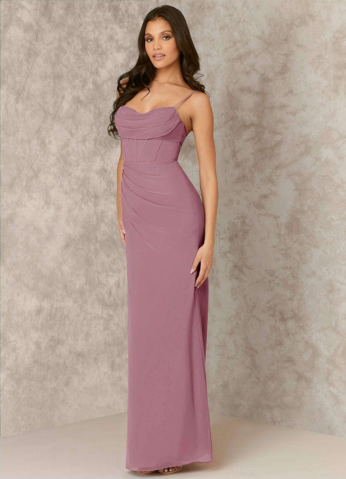 Azazie vintage hot sale mauve dress