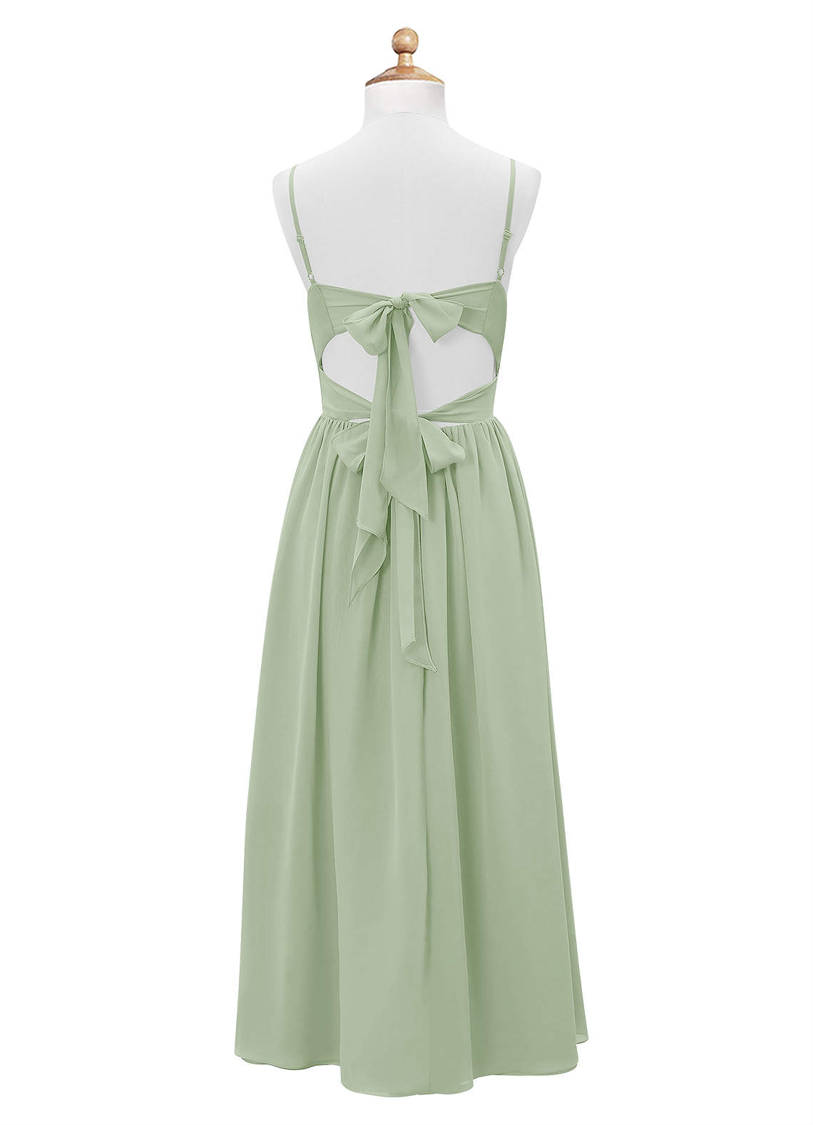 Azazie Zeya Junior Bridesmaid Dress in Dusty Sage | Azazie