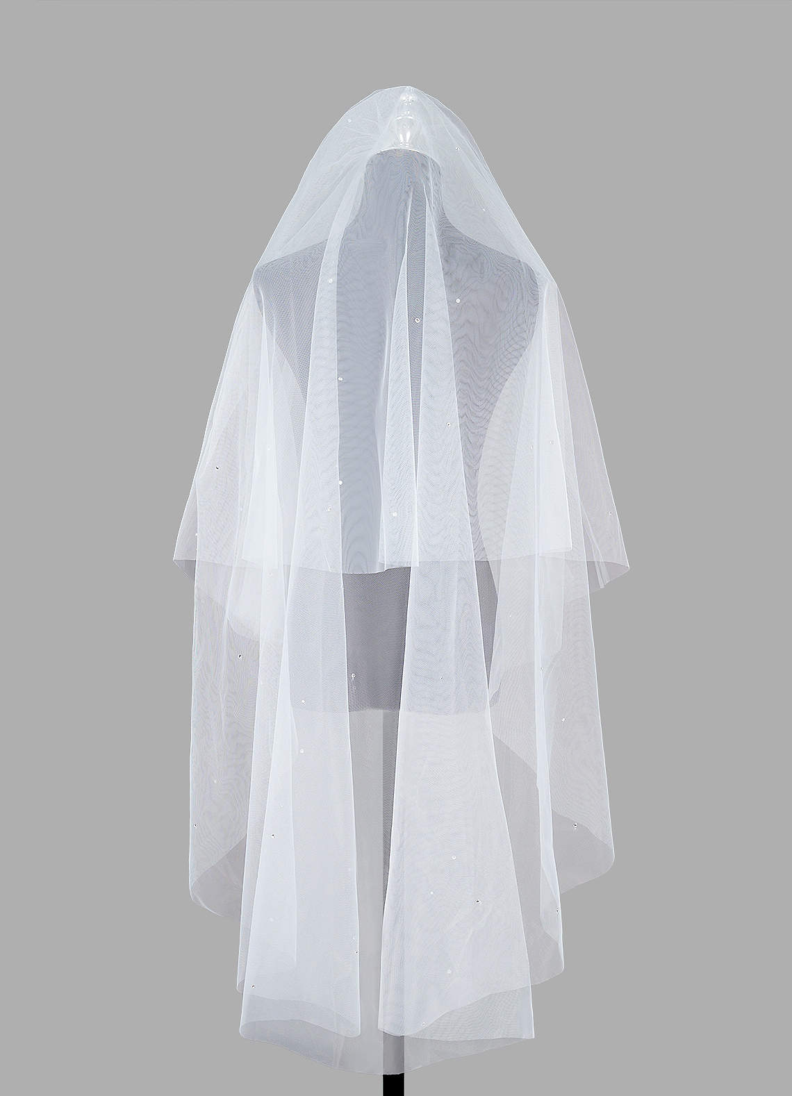 Delicate Pearl Edge Waterfall Veil - Richard Designs