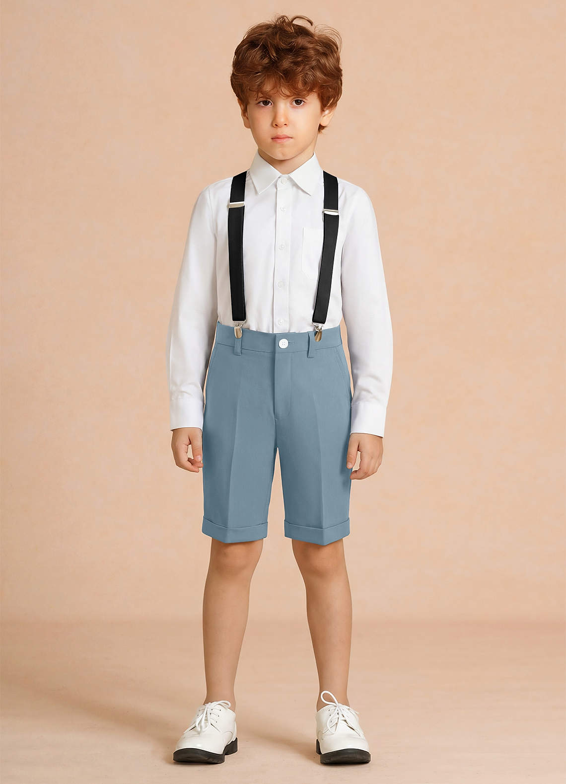 front Oliver Light Blue Boy Shorts 3-Piece Set