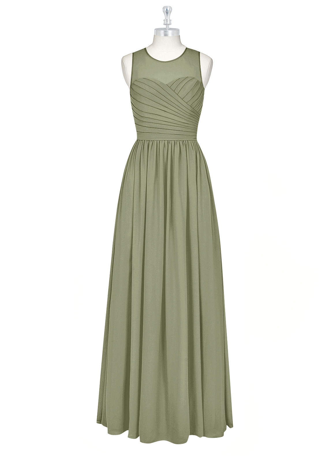 Azazie Nina Pistachio Chiffon Bridesmaid Dresses | Azazie
