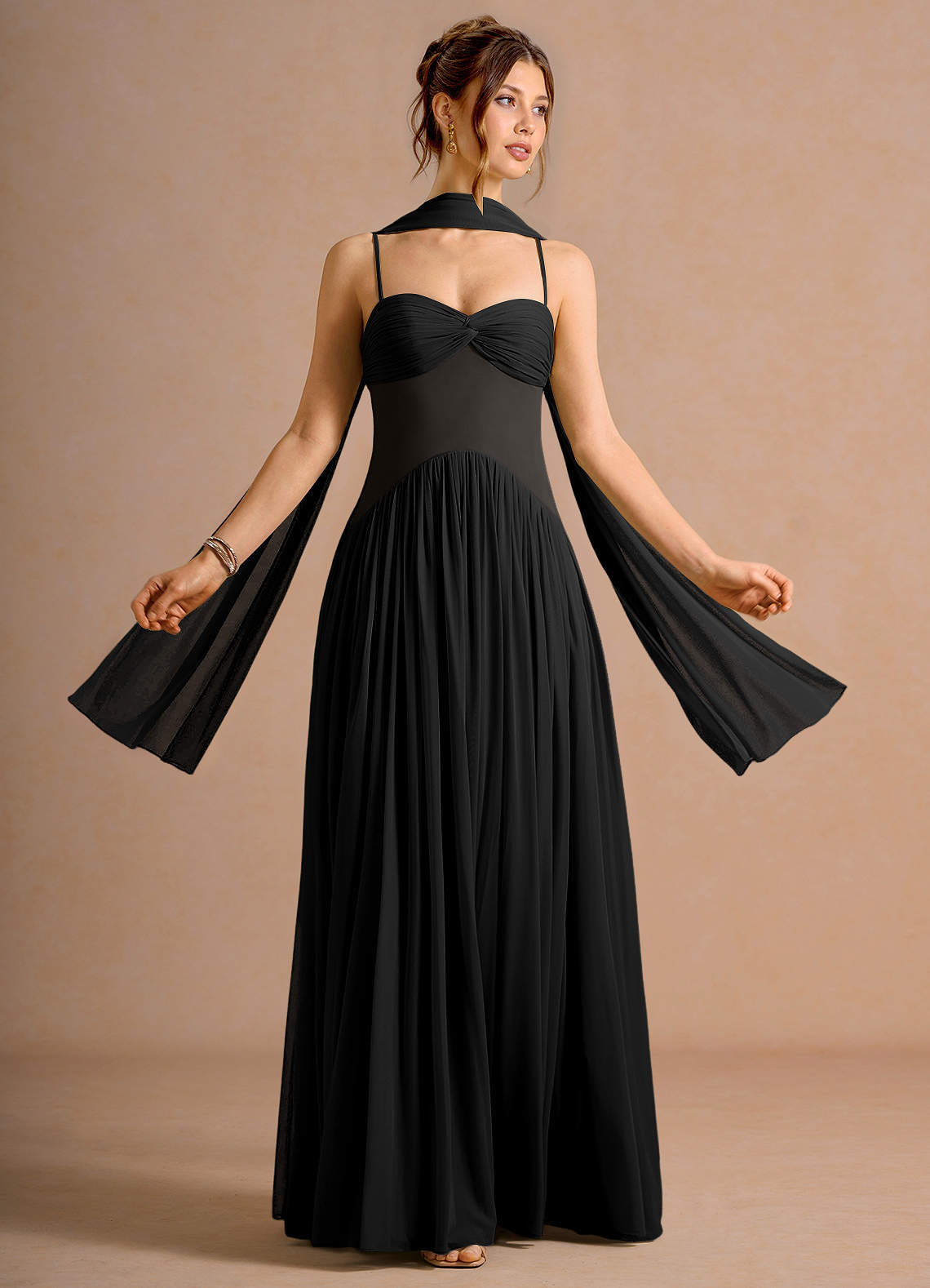 Avelis Black Maxi Dress Ready to Ship | Azazie