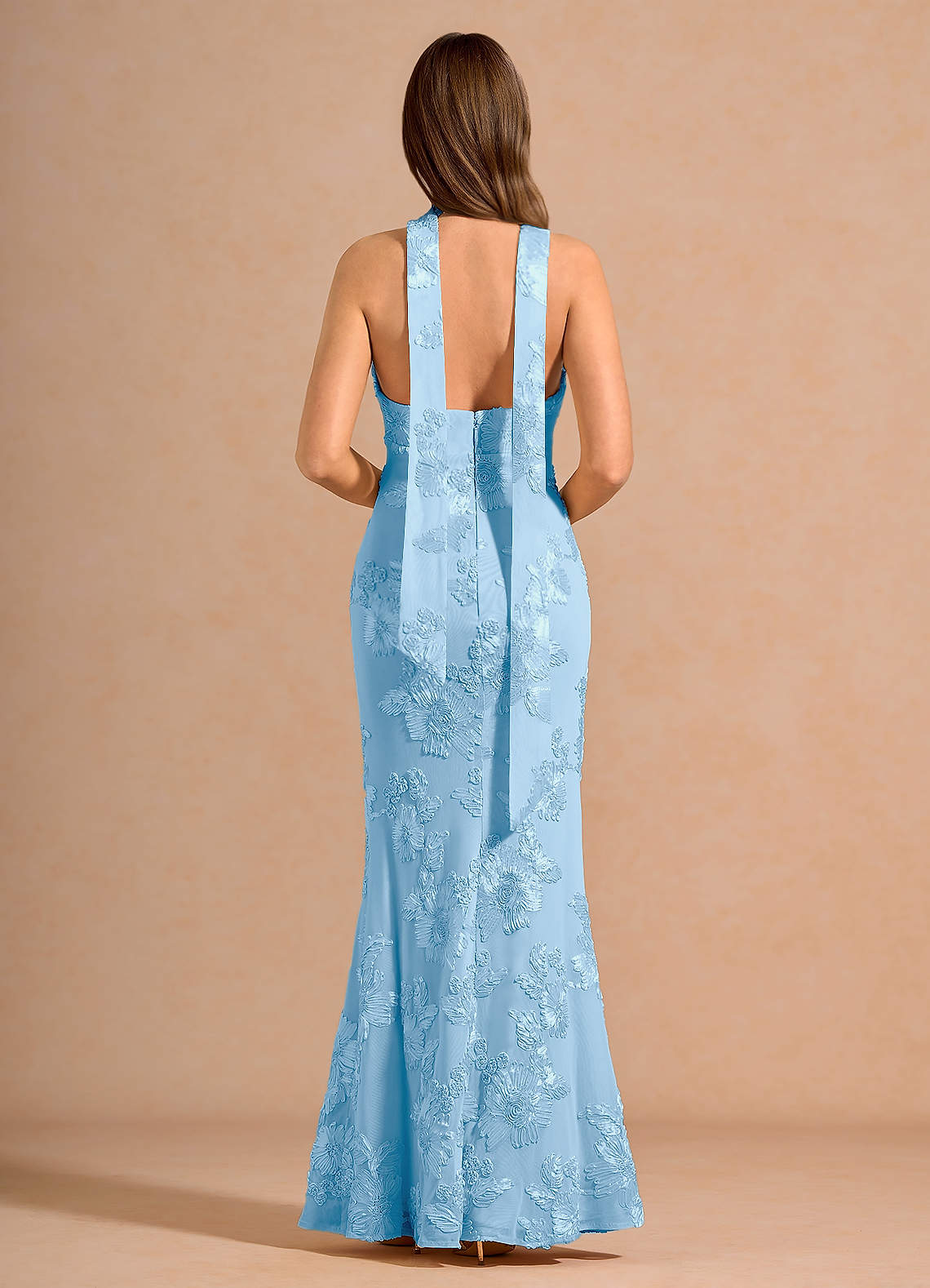 darsy maxi dress blue multi Blue Floral V-Neck Ruffle Maxi Dress