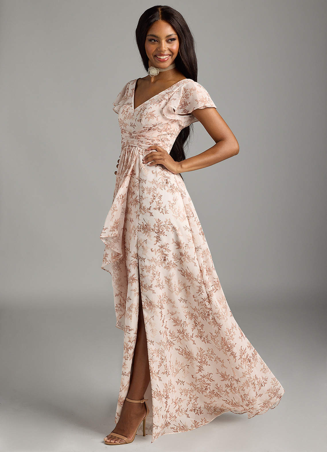 Azazie Omari Pink Fern Floral Bridesmaid Dresses | Azazie Azazie Omari Pink Fern Floral Bridesmaid Dresses | Azazie