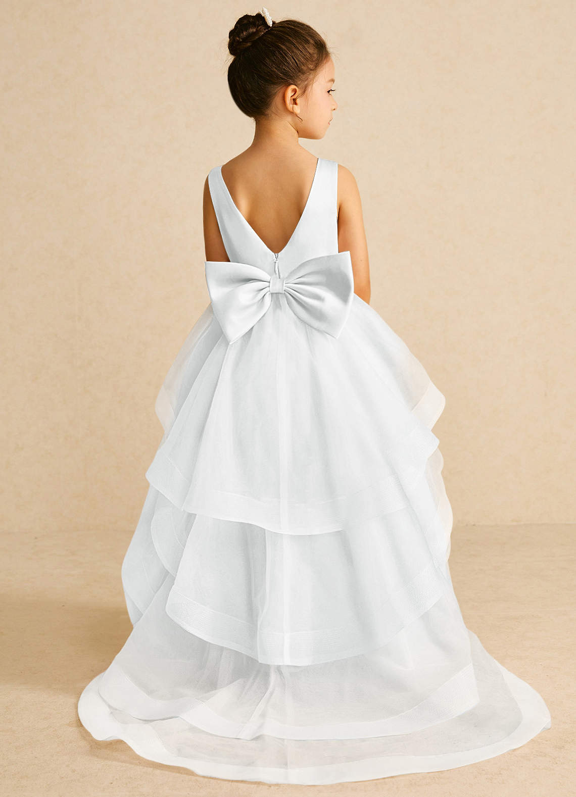 Azazie Pumpkin Diamond White A-Line Convertible Tulle Dress | Azazie