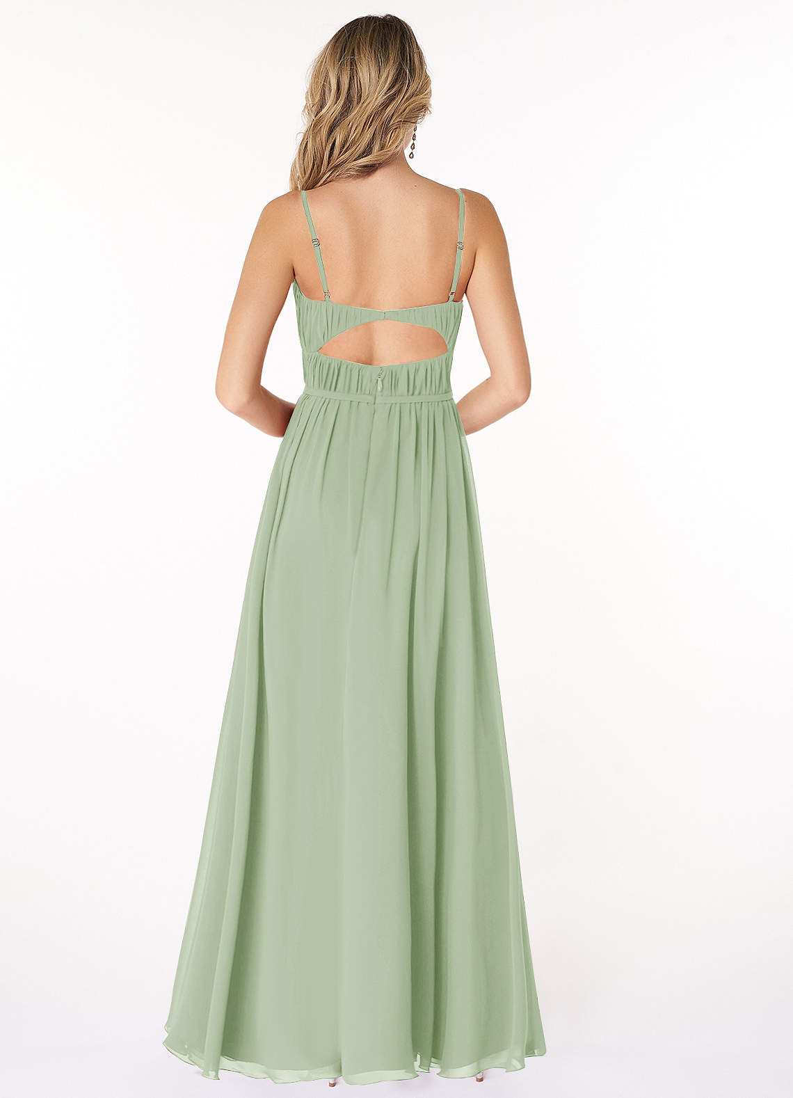 green emerald velvet dress Wedtrend Women Light Green Chiffon Long Bridesmaid Dress A-Line Square Neck  Tiered Wedding Party Dress  WEDTREND