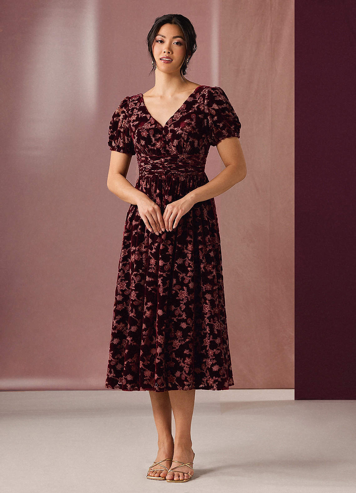 Camilla Vino Multi Vestido midi image1