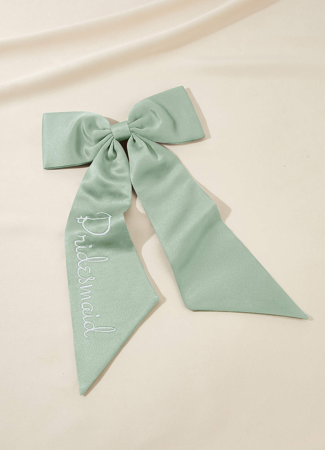 front Personalized Embroidered Matching Color Hair Bows