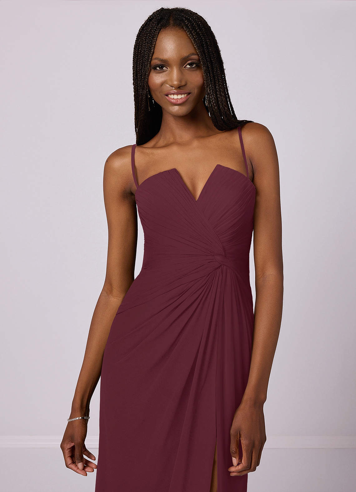 acka ドレス Barbie™ ❤ AZAZIE 1028 Ready to Ship Cabernet Bridesmaid
