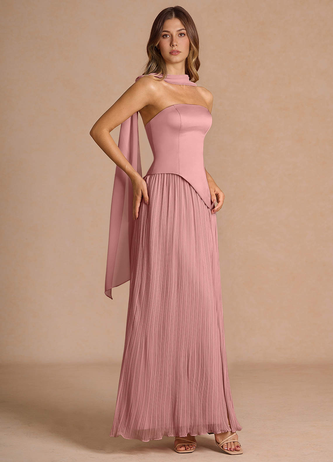 Tierney Light Pink Maxi Dress | Azazie