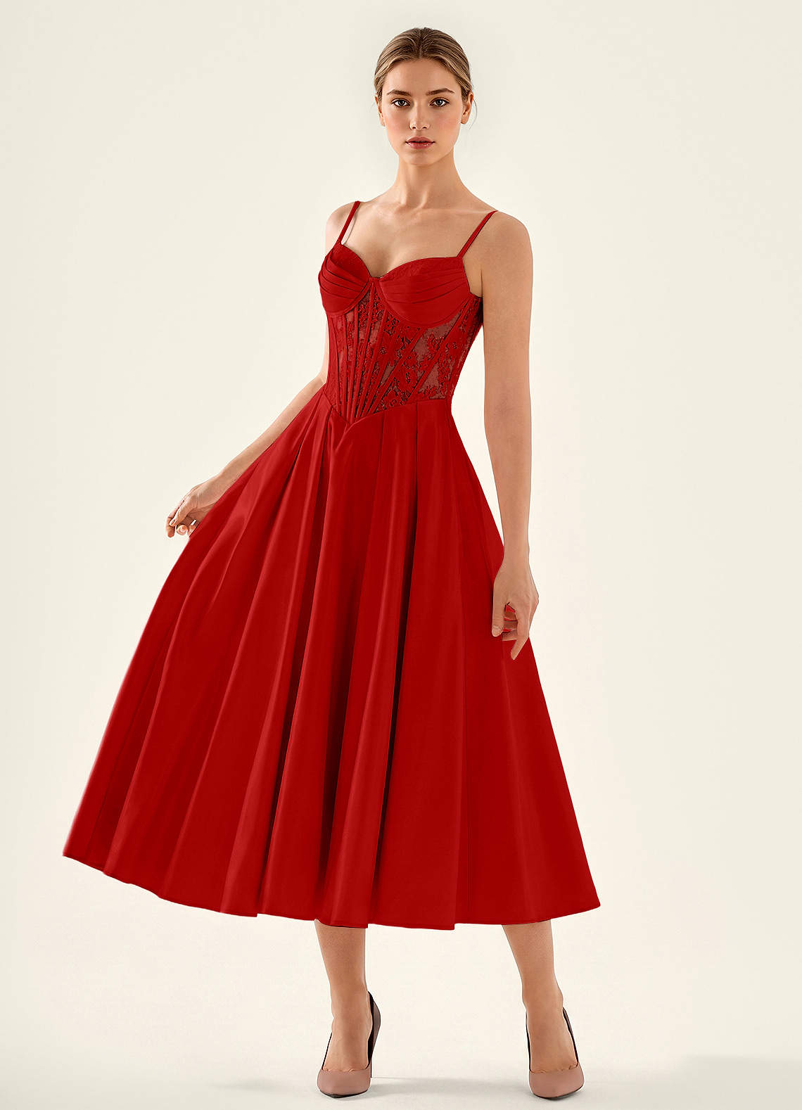 Isolabella Red Lace Corset Satin Wedding Guest Isolabella Red Lace Corset Satin Wedding Guest