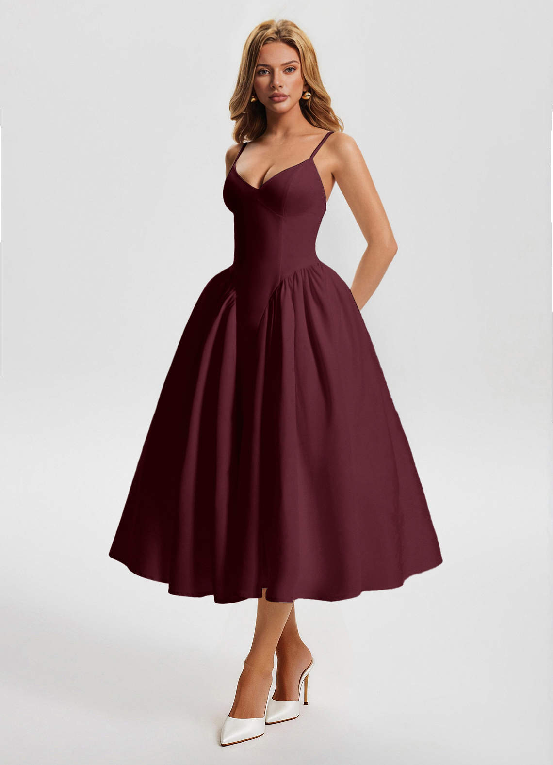 L'Amour Cabernet Maxi Dress | Azazie