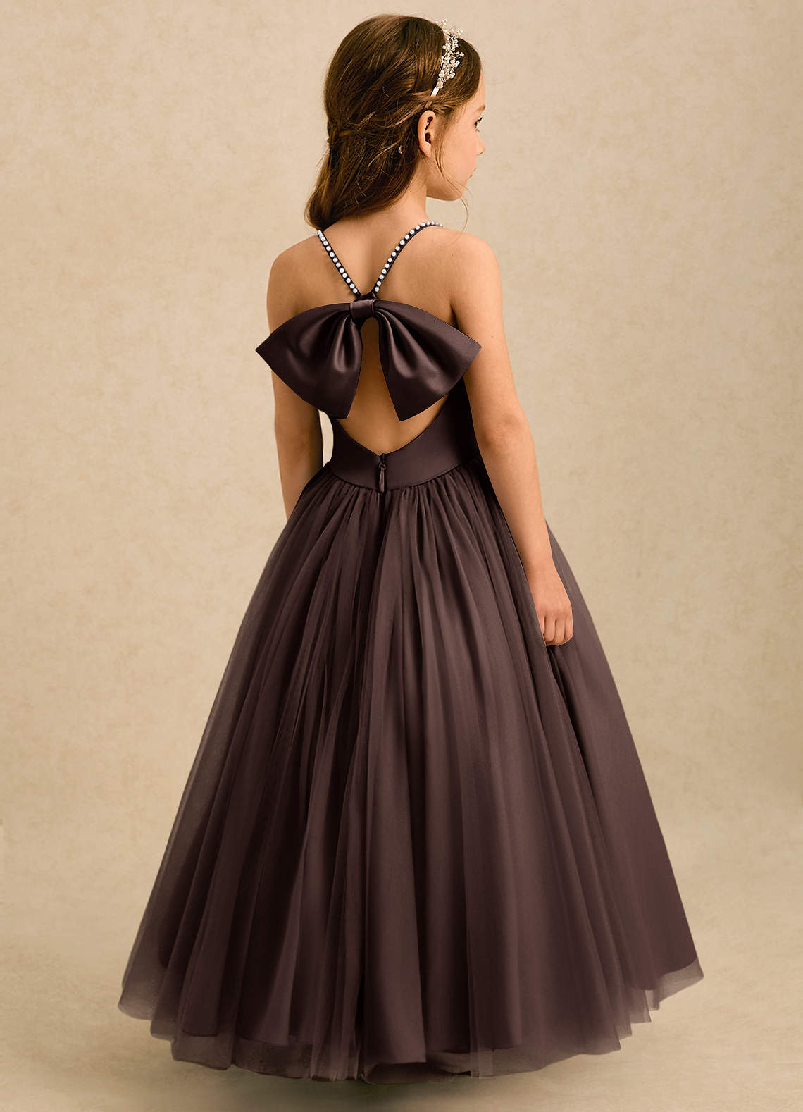 Azazie Aurora Ganache A-Line Bow Tulle Dress | Azazie DE
