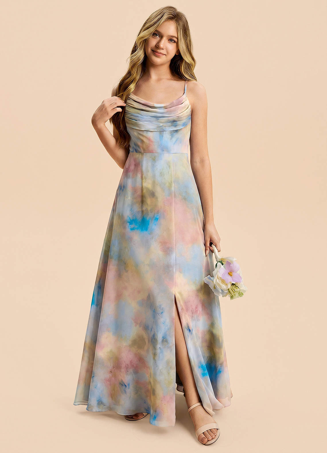 front Azazie Everly Junior Formal Dress
