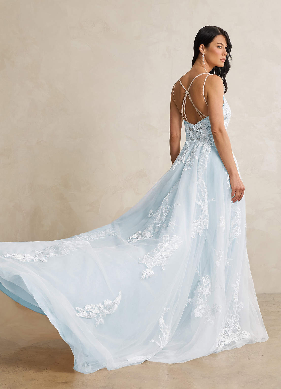 ドレス[RESALE] 44309: Beaded Chiffon A-Line Gown with 3D Appliqués and