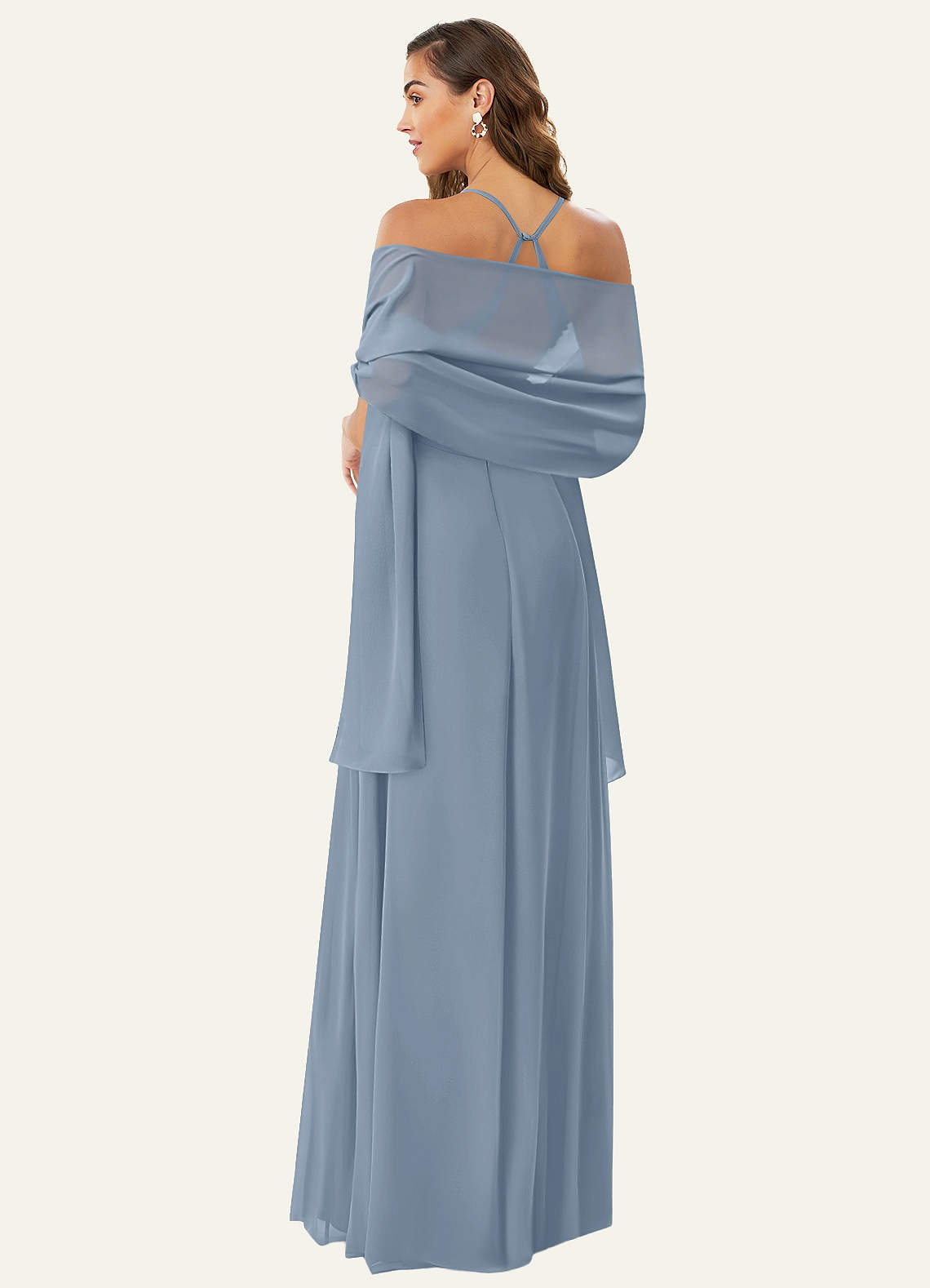 front Azazie Matching Color Ireland Chiffon Shawl